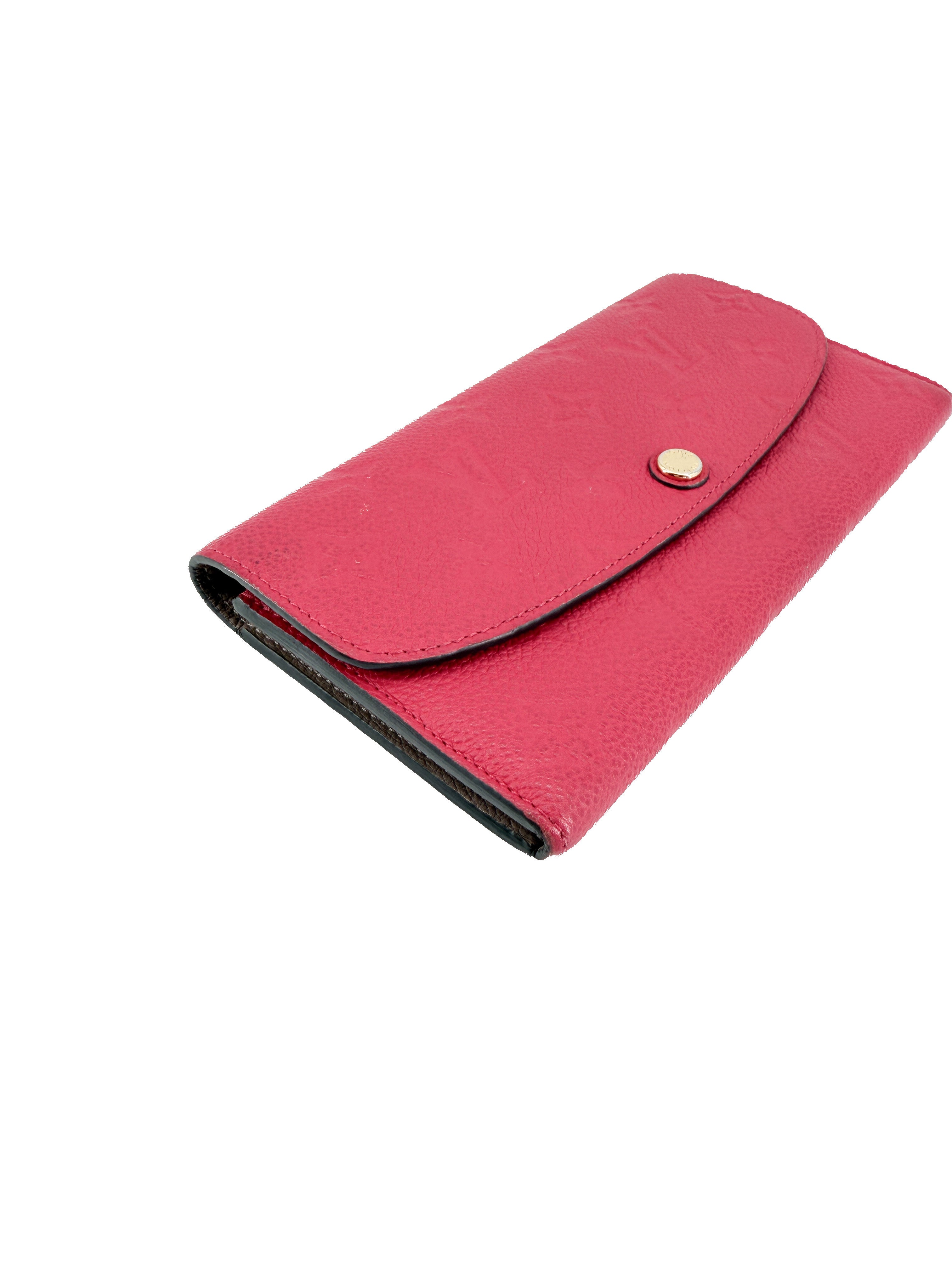 Louis Vuitton pink monogram empreinte Emilie wallet CA2176