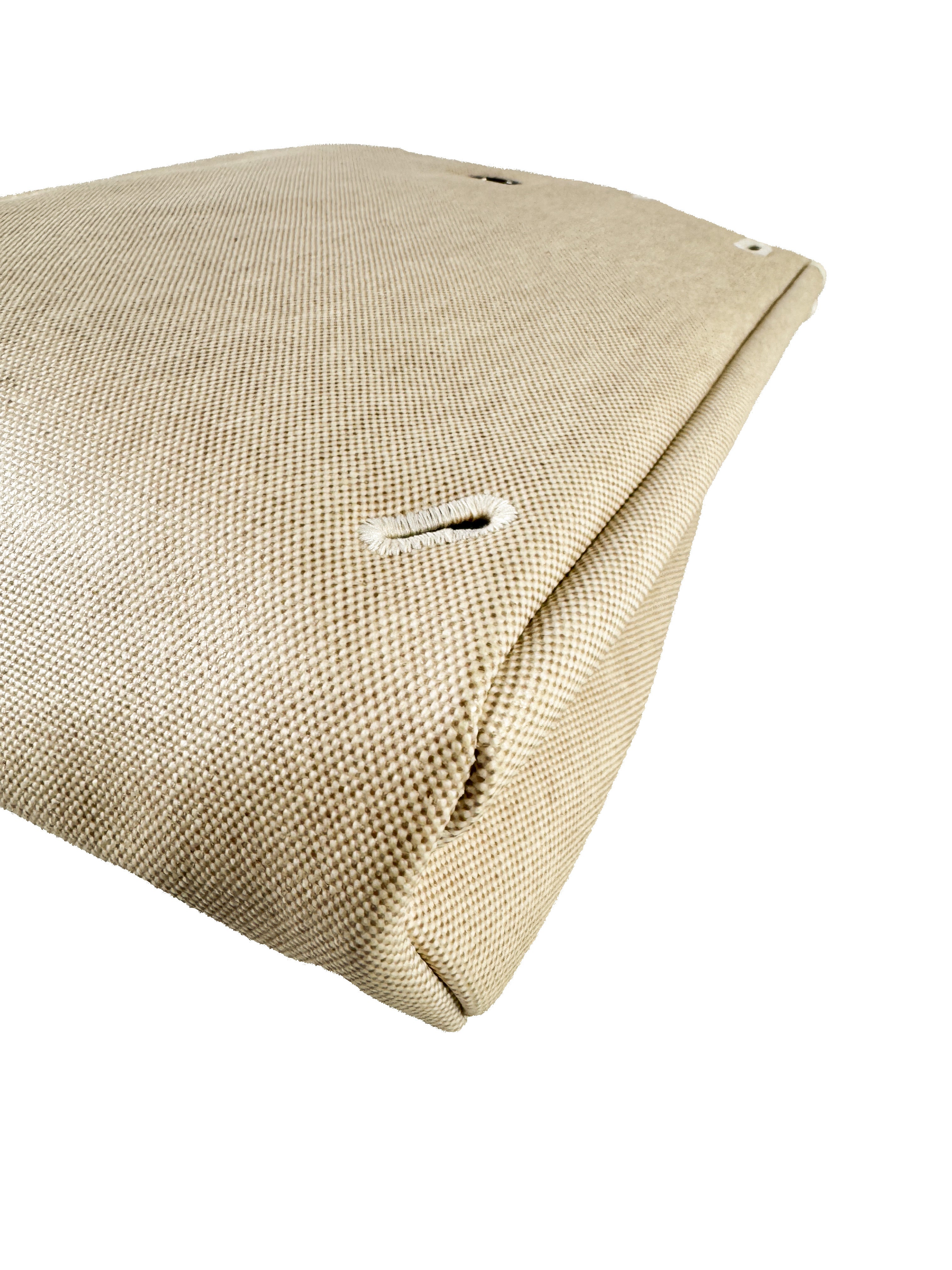 Hermès herbag toile backpack w/ large shell (square E, 2001)