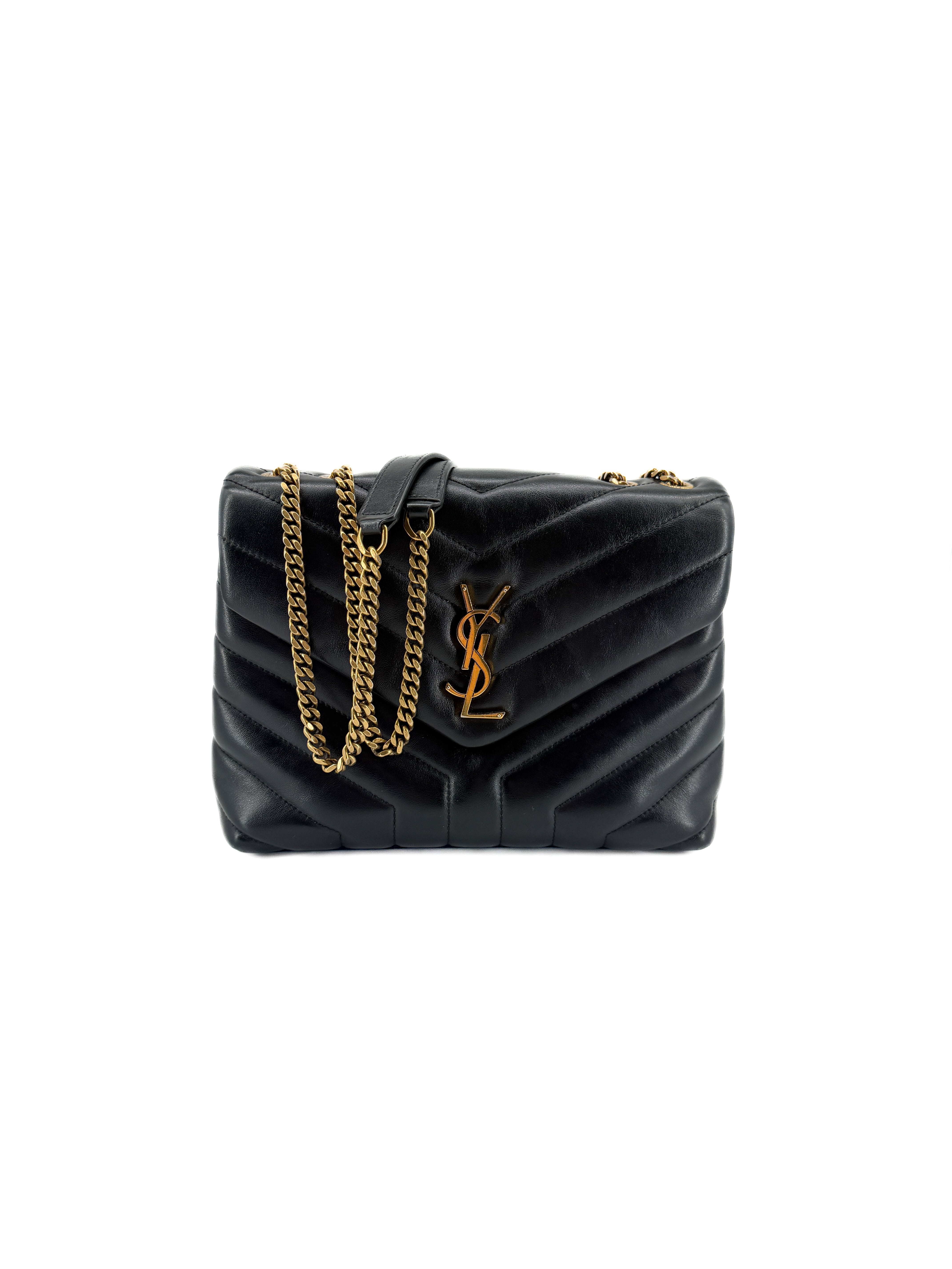 Saint Laurent black leather Loulou small shoulder bagVTM494699-0222
