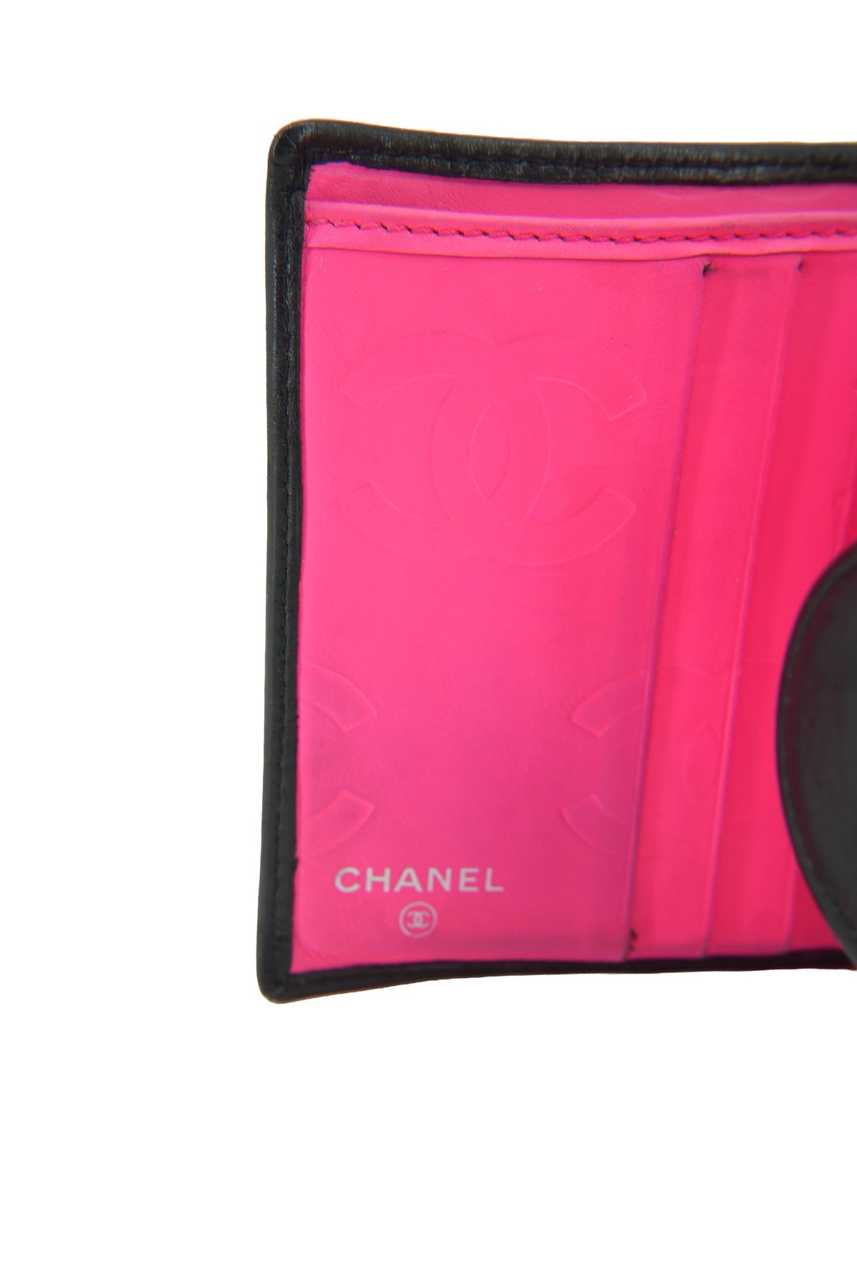 Chanel black quilted Cambon Ligne compact wallet 9349724