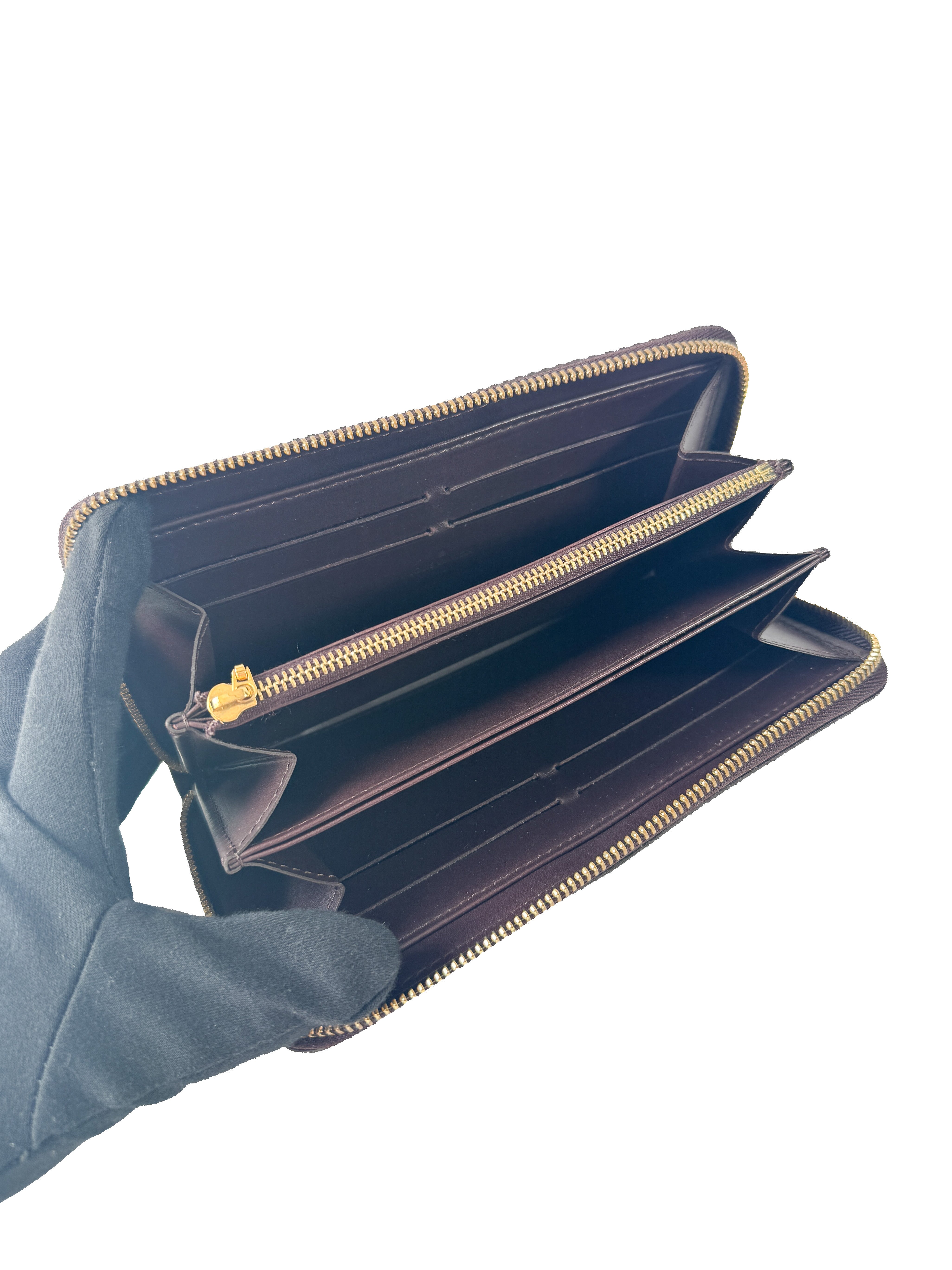 Louis Vuitton amarante vernis zippy wallet CA0068