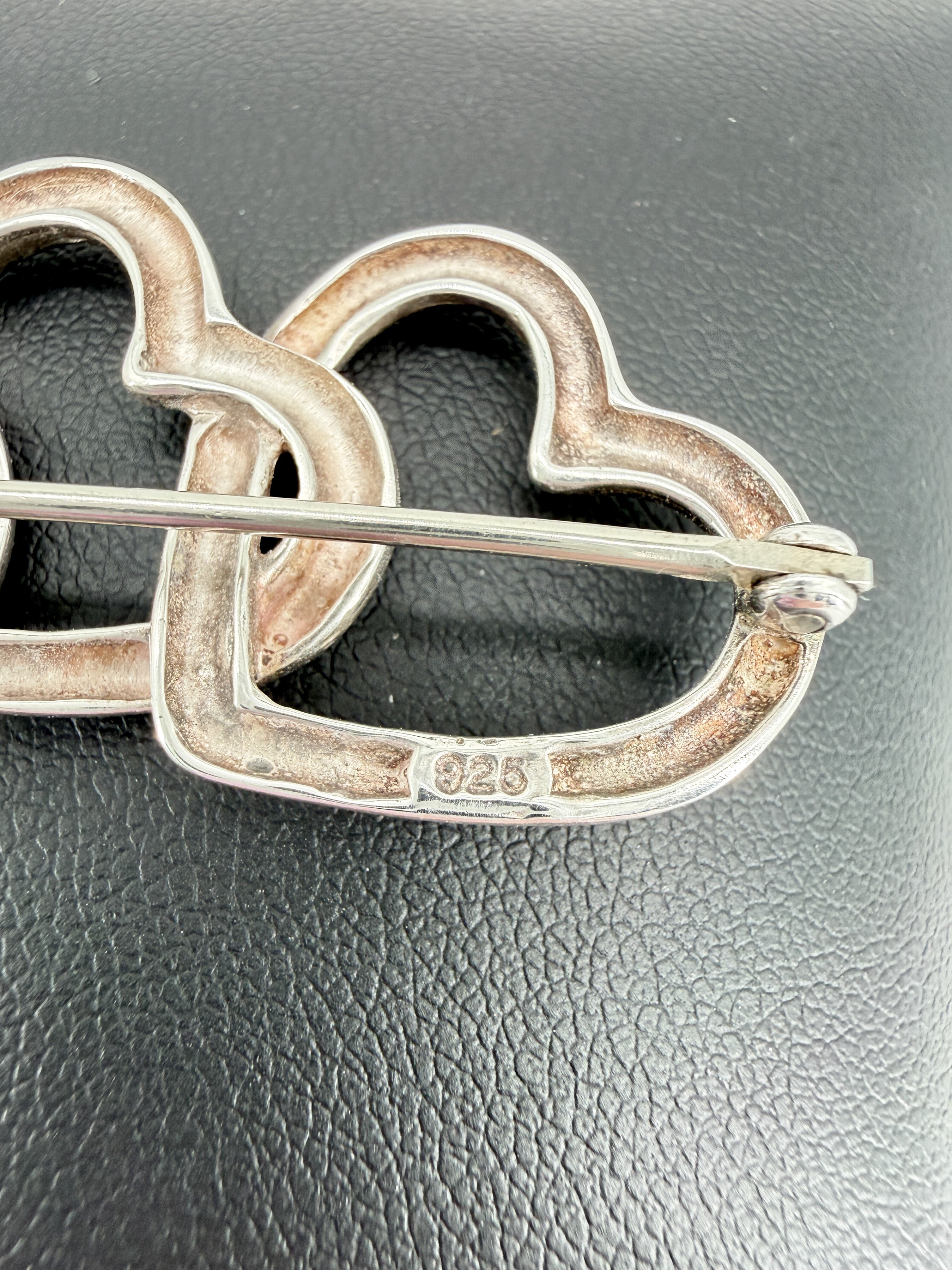 Tiffany & Co Elsa Peretti triple open heart brooch