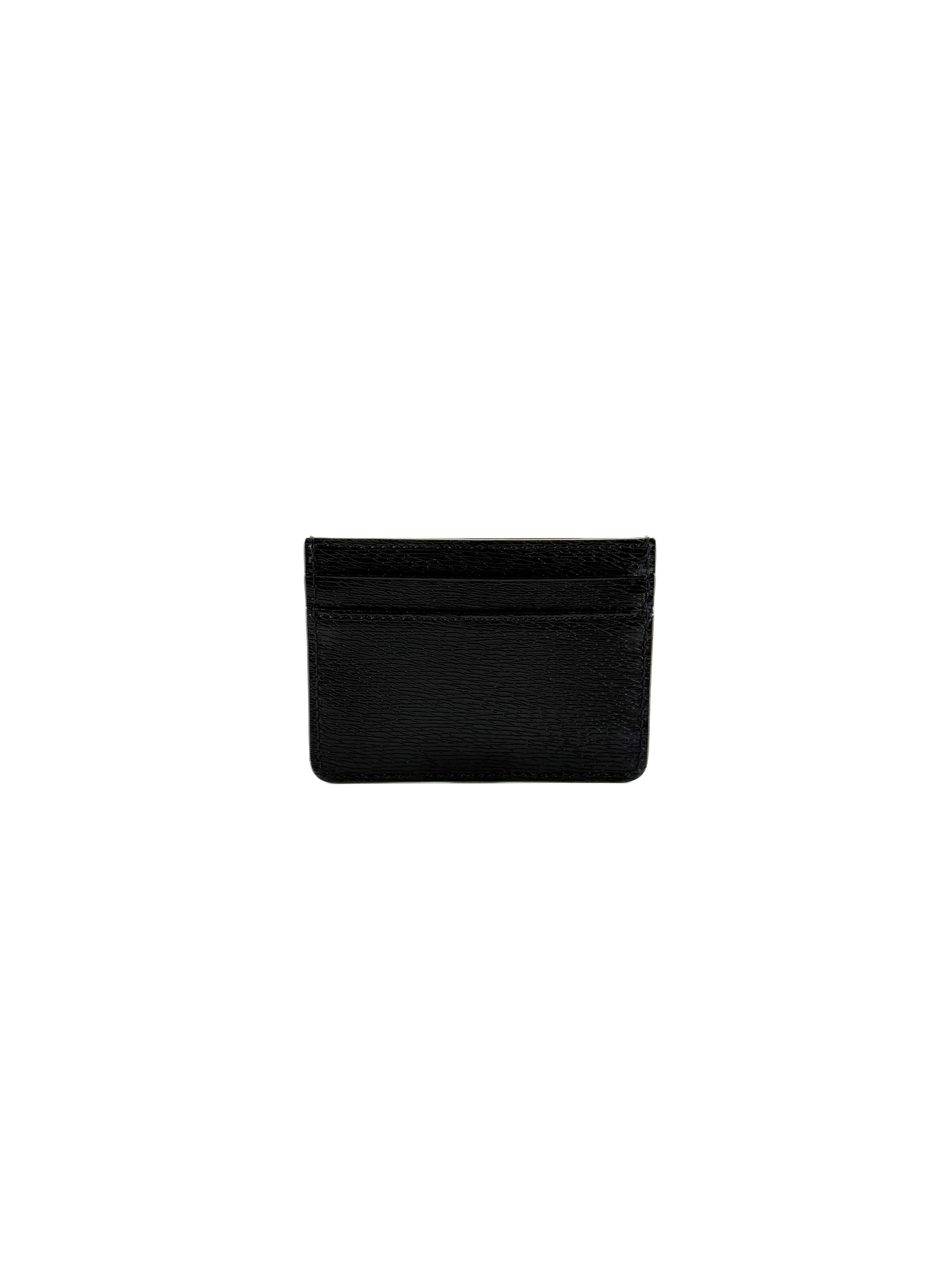 Gucci black leather card holder wallet 773428 525040