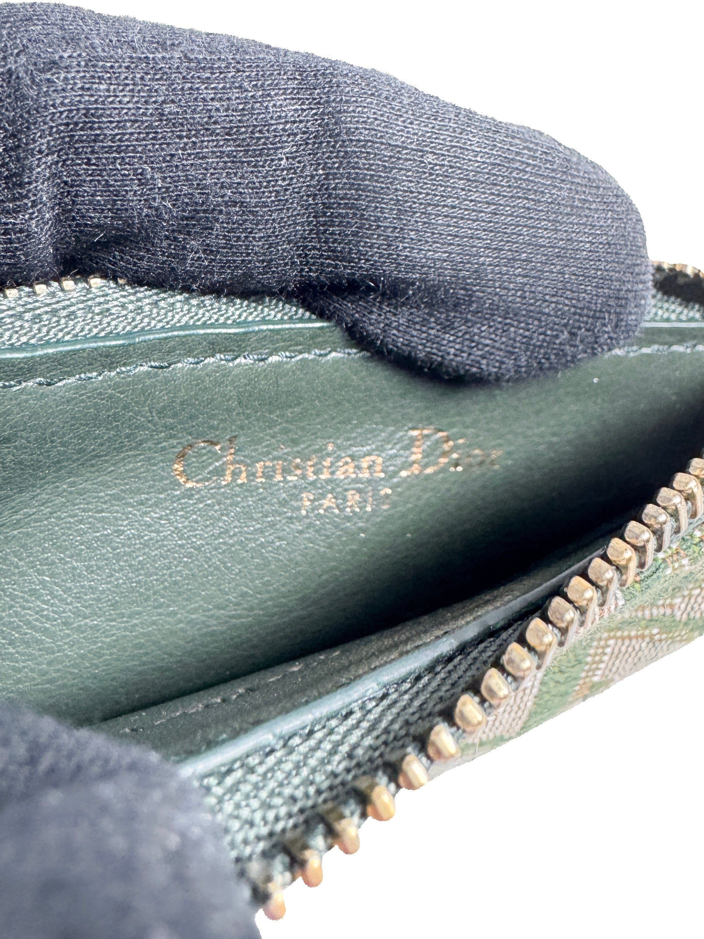Dior olive signature saddle key pouch 1128
