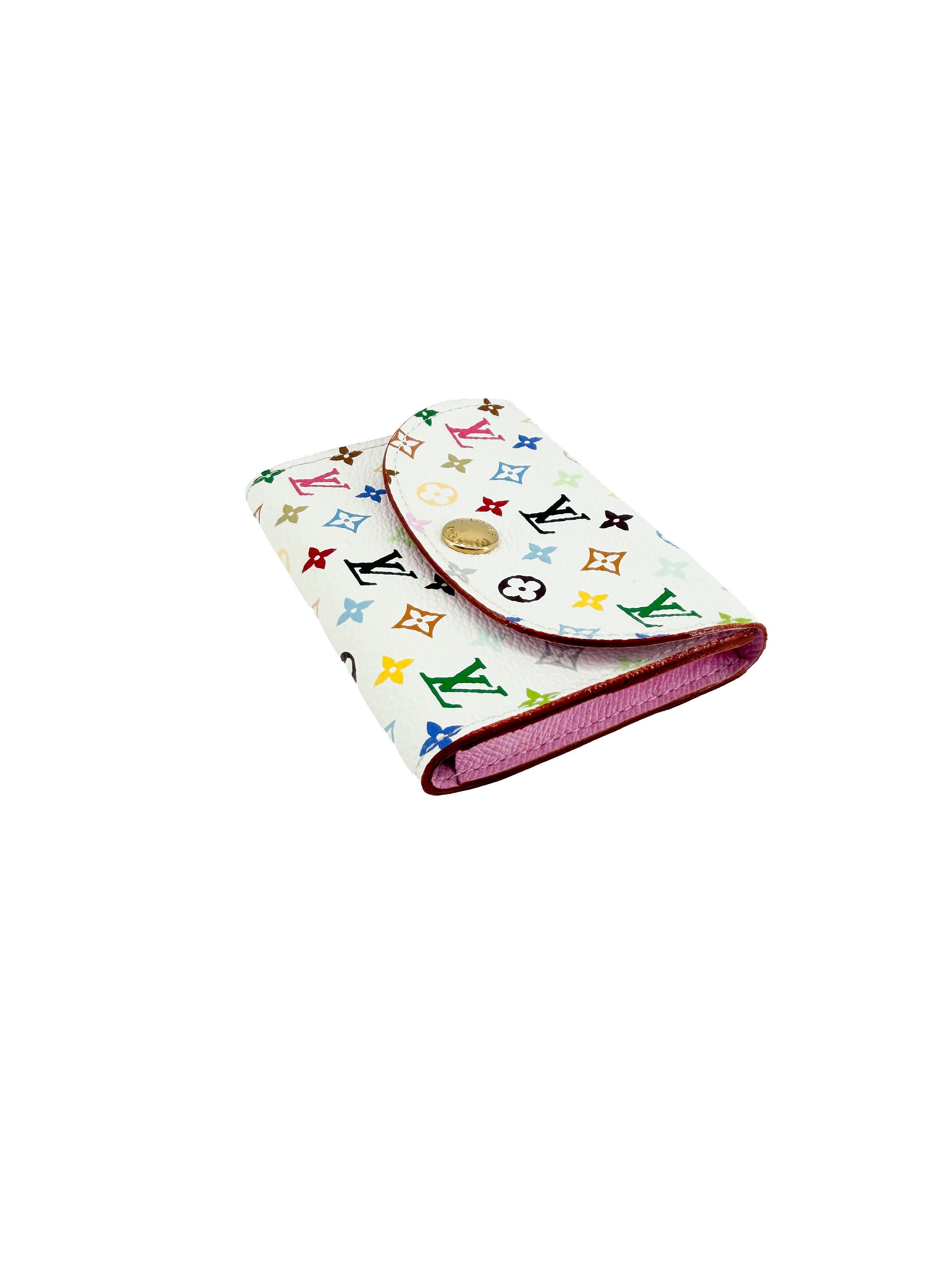 Louis Vuitton white multicolor card wallet CA2069