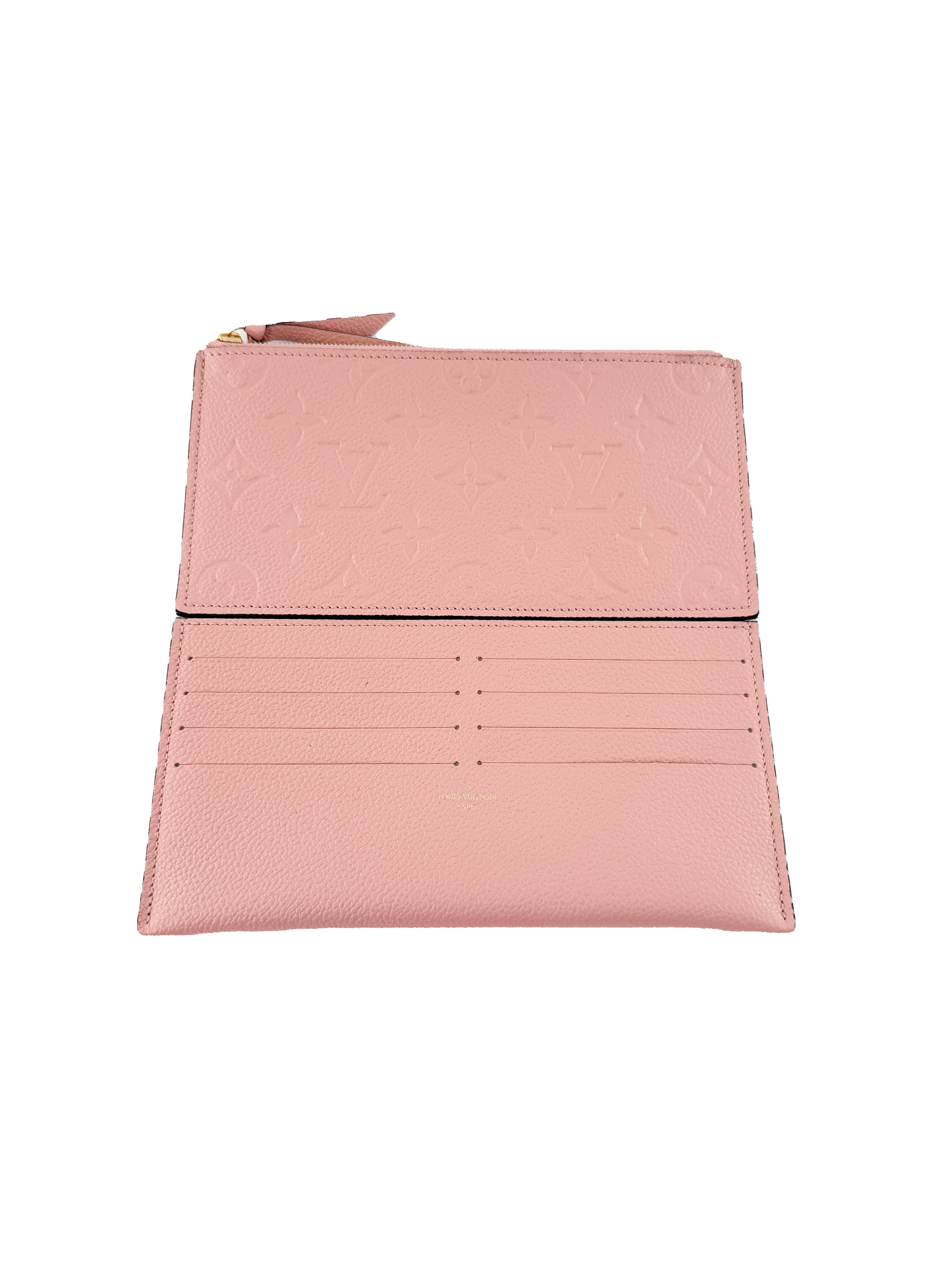 Louis Vuitton light pink empreinte leather Felicie pochette SP1260