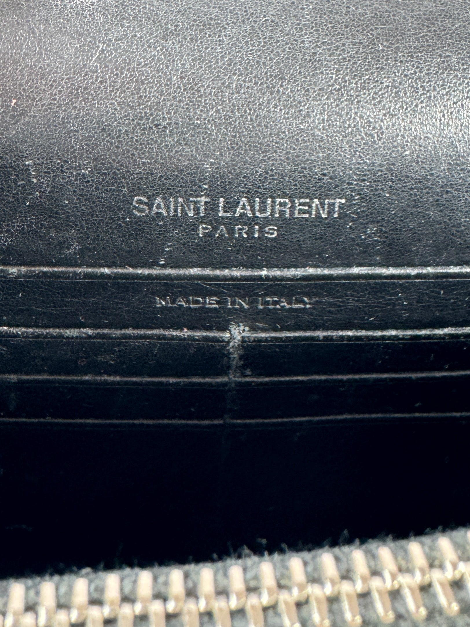 Saint Laurent black croc embossed Sunset mini GUE533026-0219
