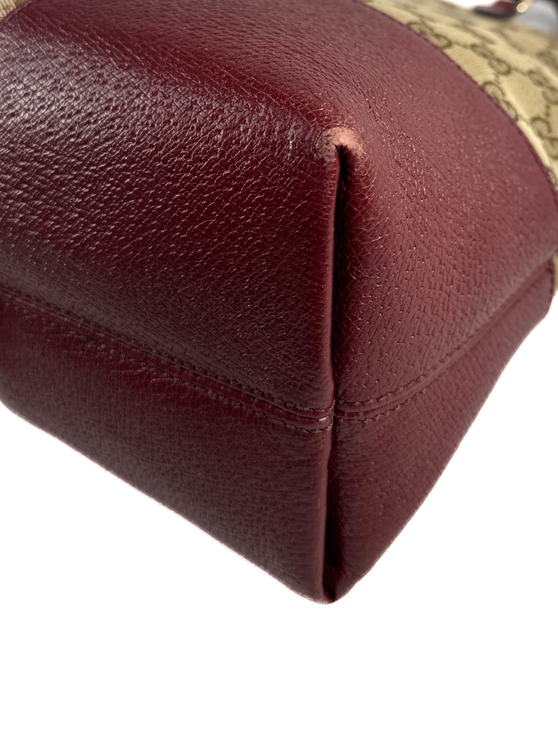 Gucci brown burgundy domed medium Bree satchel 520981