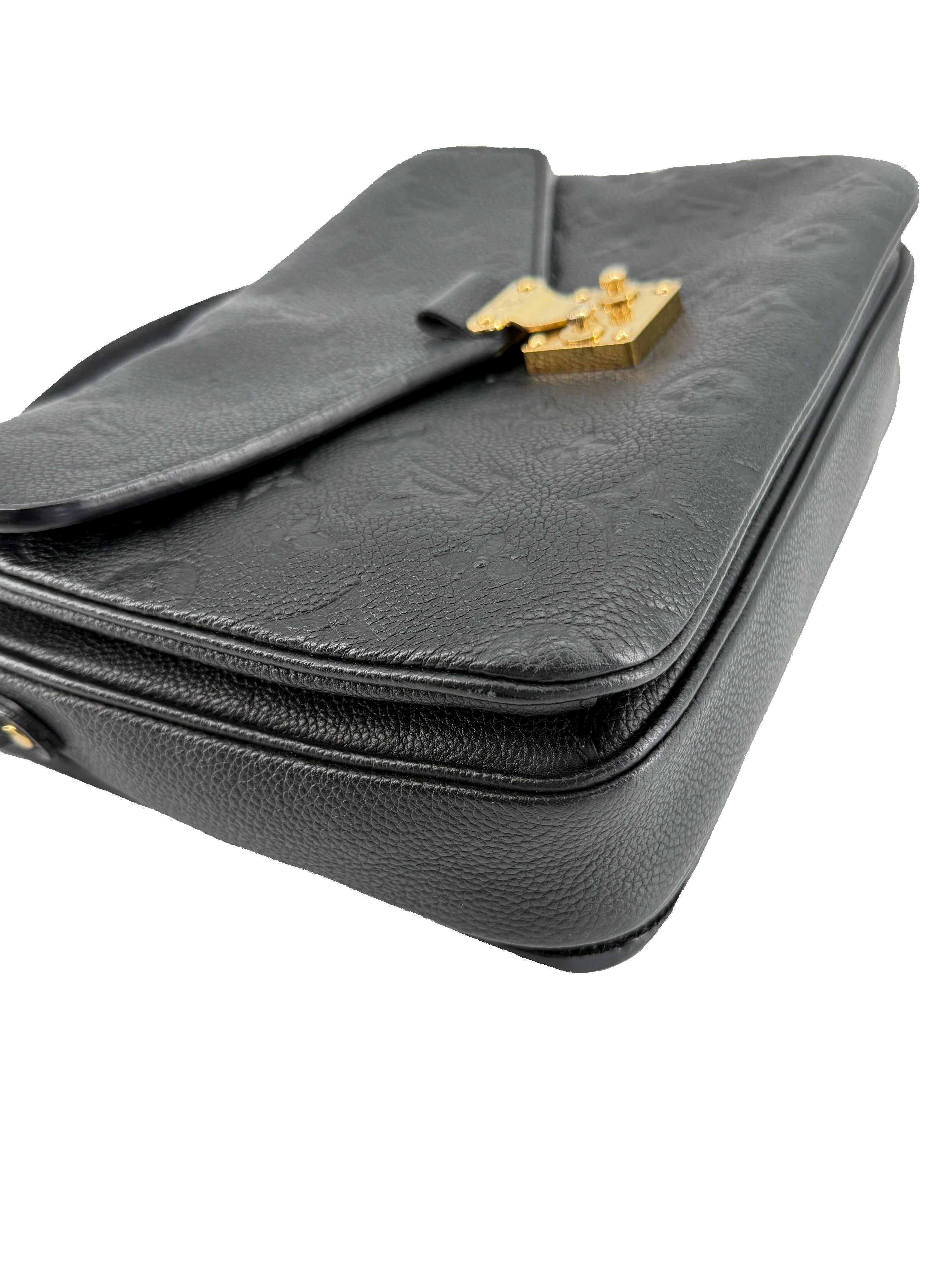 Louis Vuitton black empreinte leather Pochette Metis GI4290