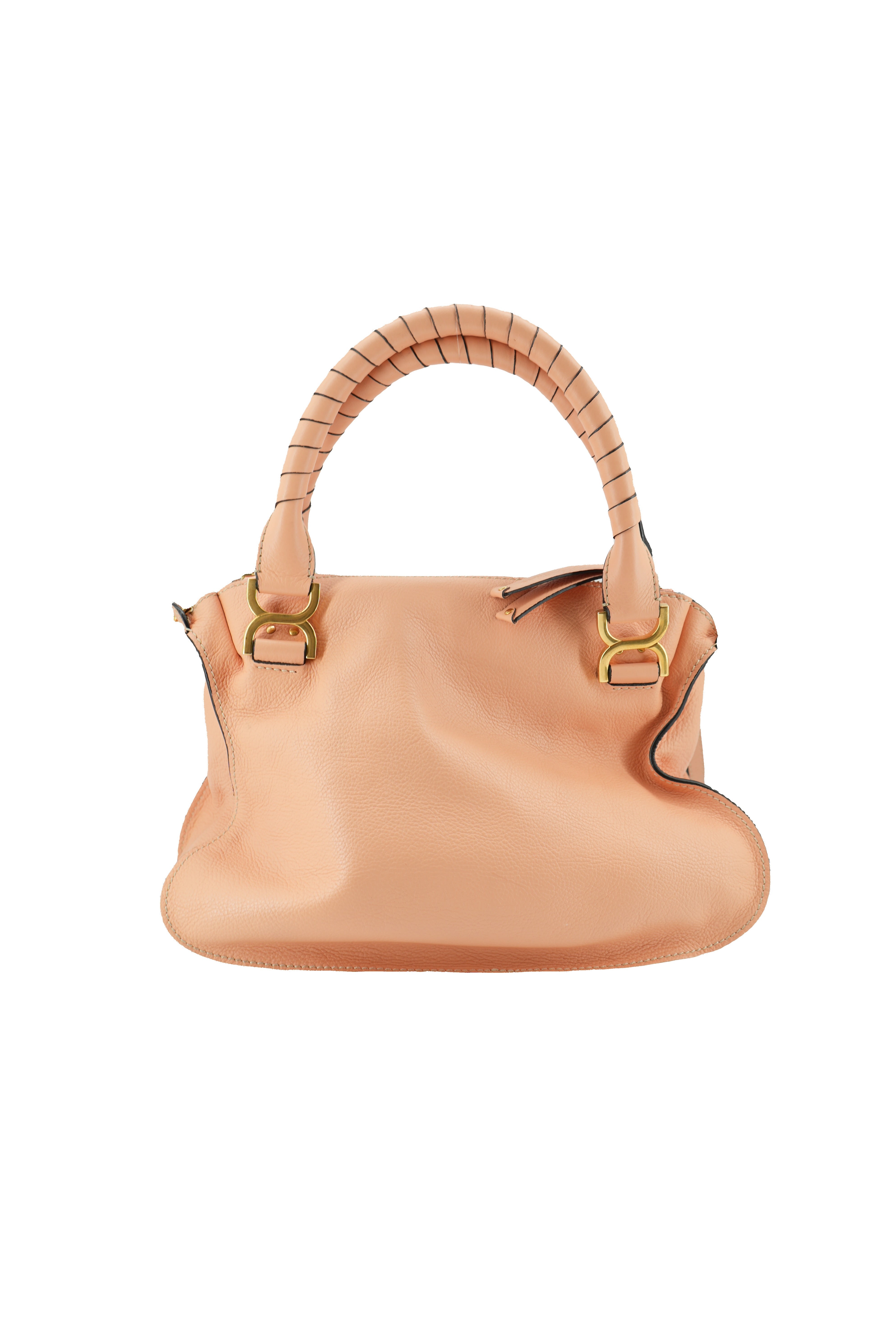 Chloé peach leather Marcie satchel 01215665-04