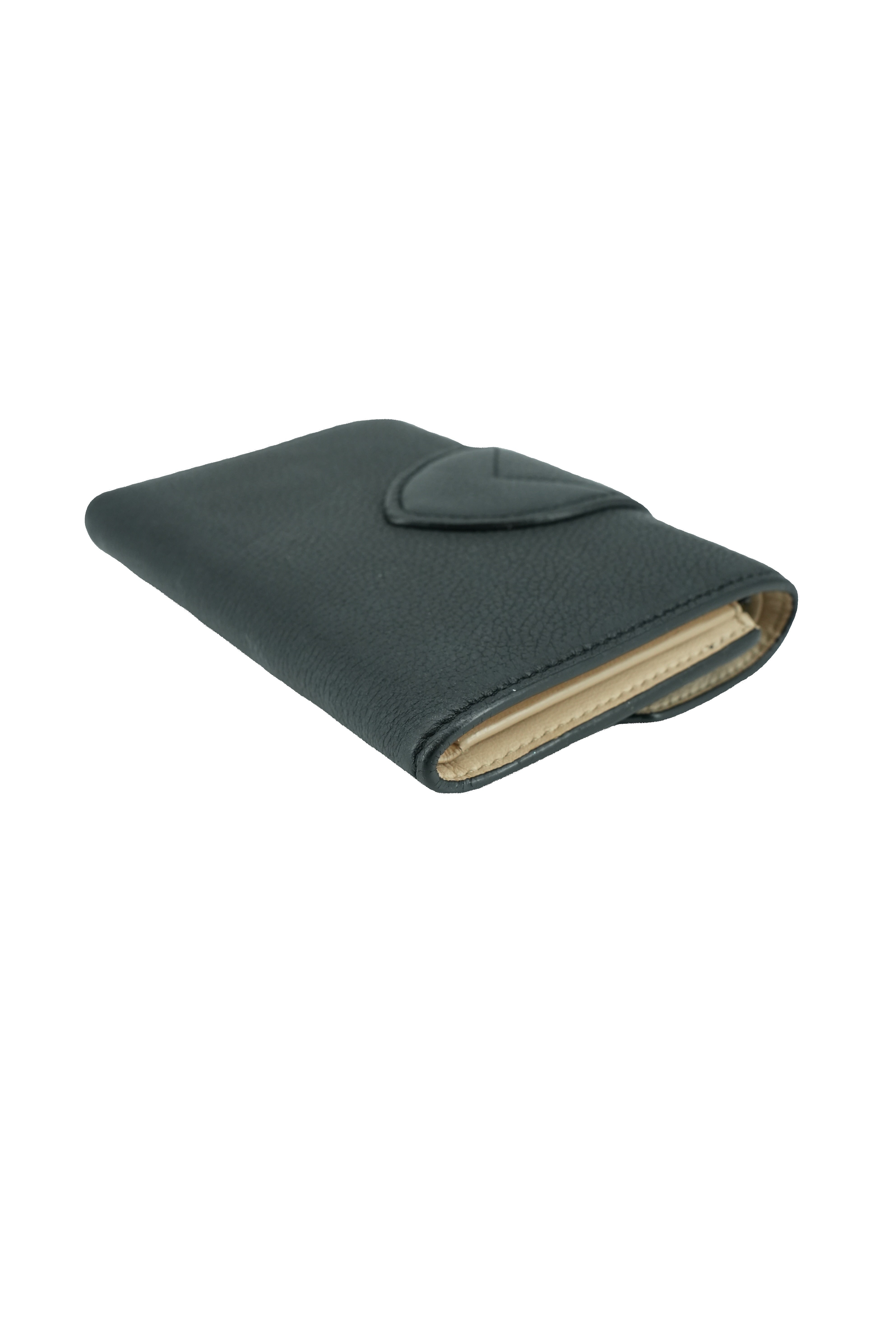 Louis Vuitton black leather Pont 9 compact wallet NFC