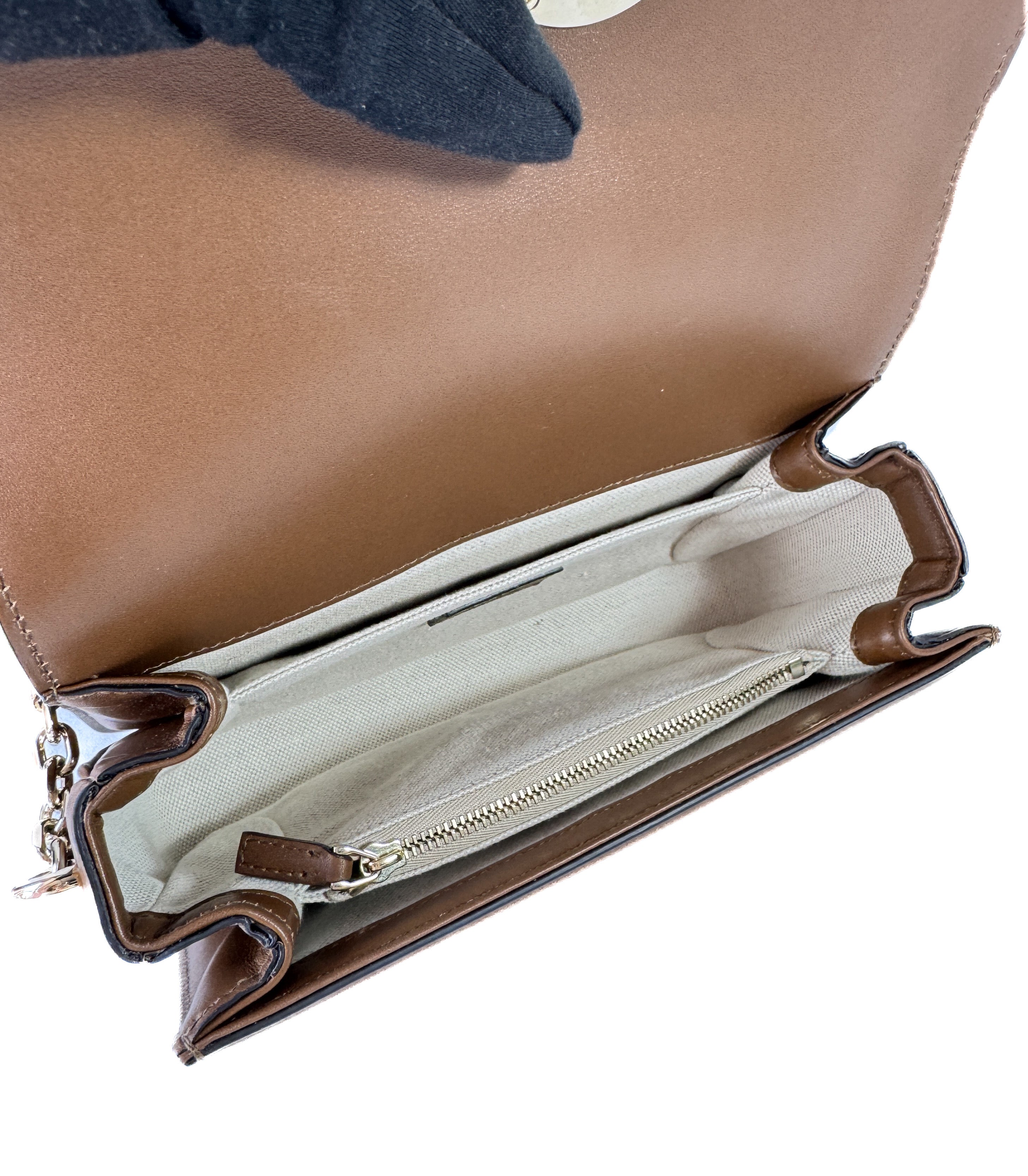 Gucci brown suede GG small Go bag 650815