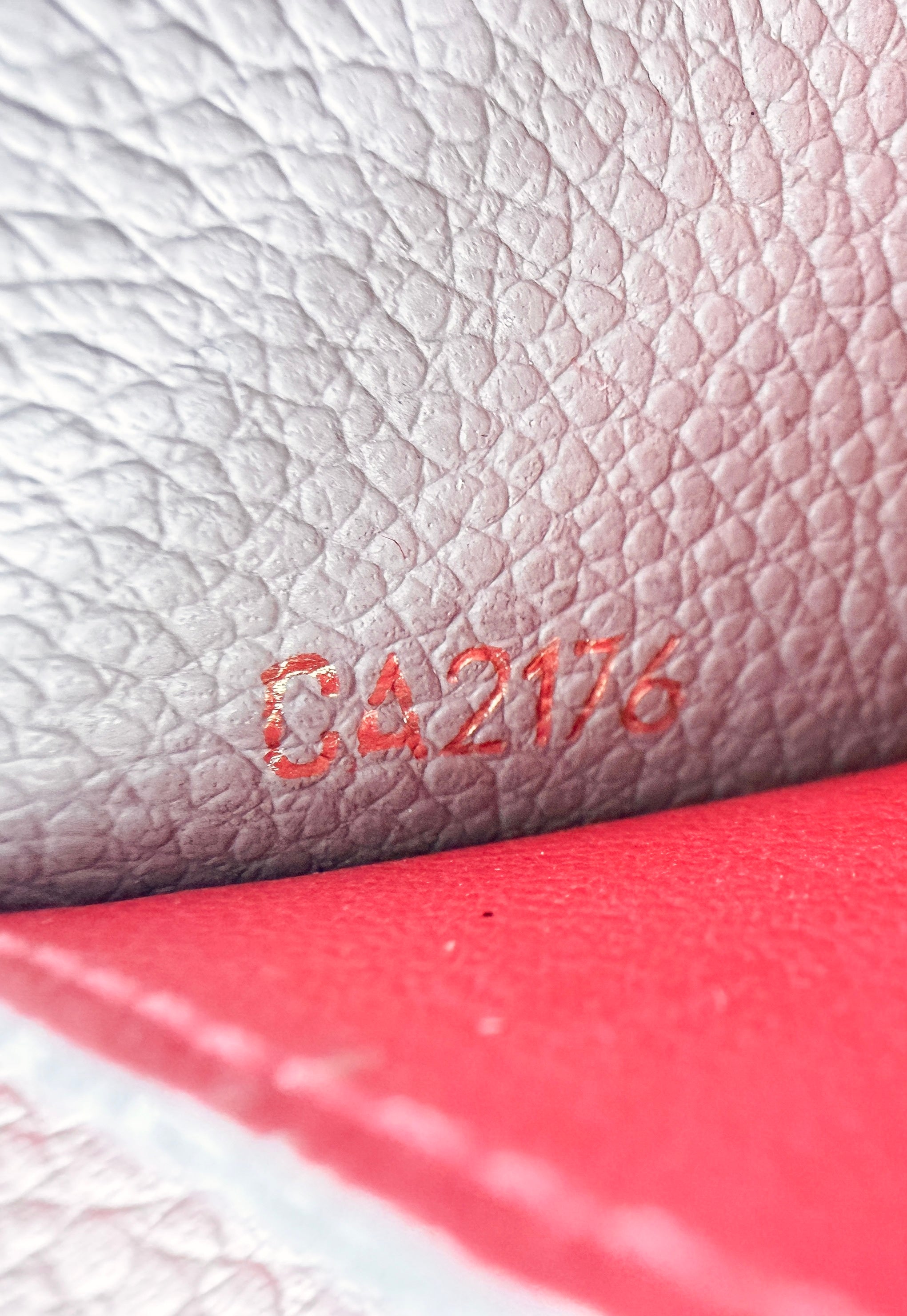 Louis Vuitton pink monogram empreinte Emilie wallet CA2176