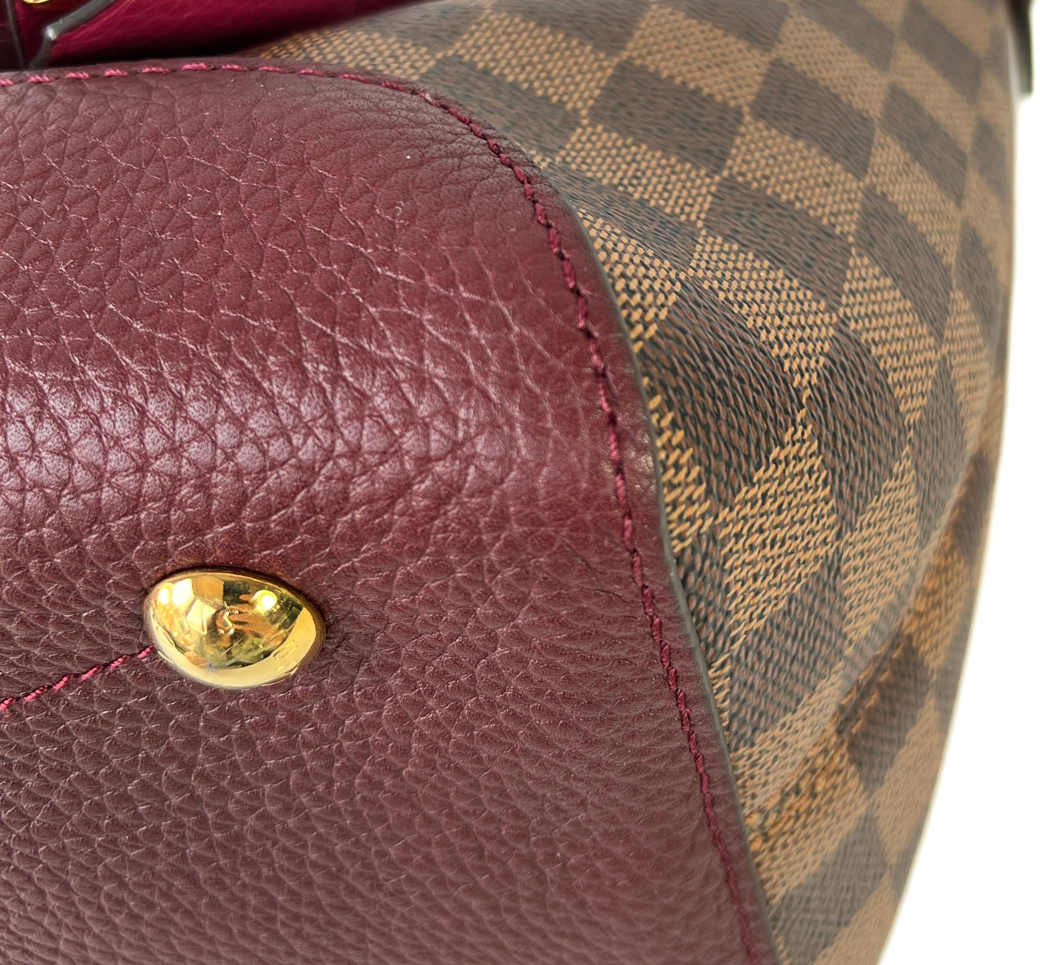 Louis Vuitton purple & pink Damier Hyde Park bag