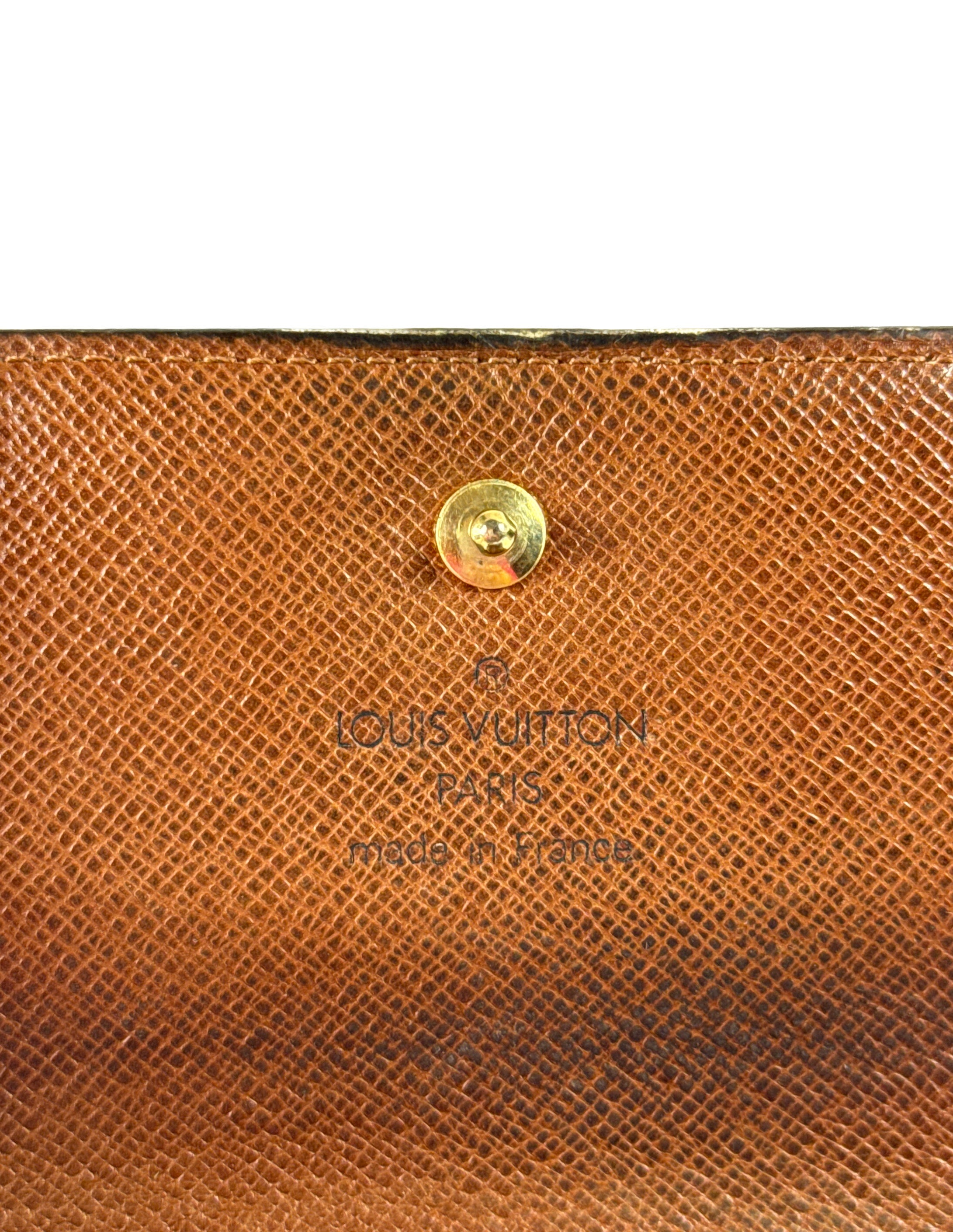 Louis Vuitton Monogram Portefeuille Elise Leather Wallet TH0956