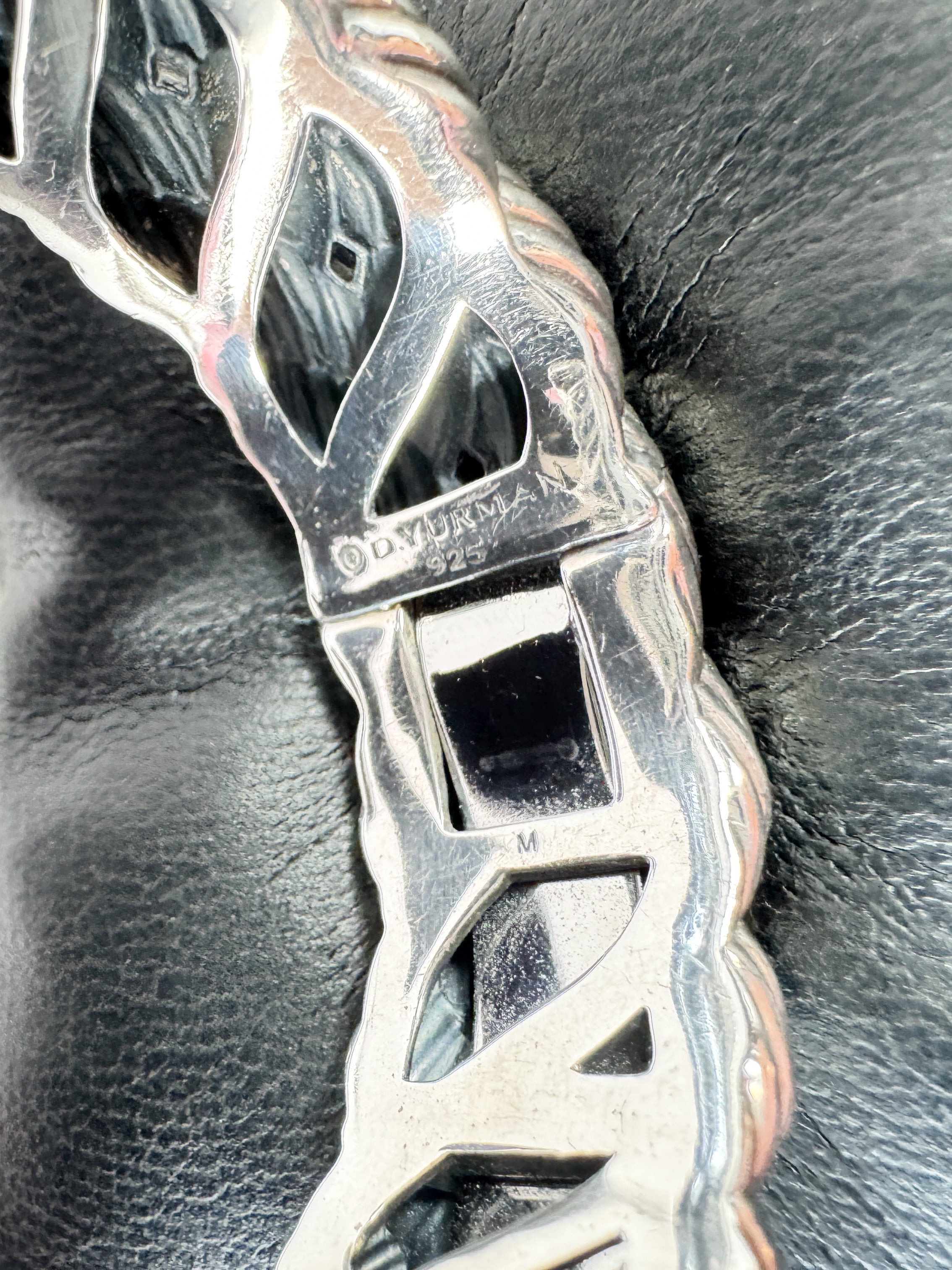 David Yurman sterling silver braided cable cuff