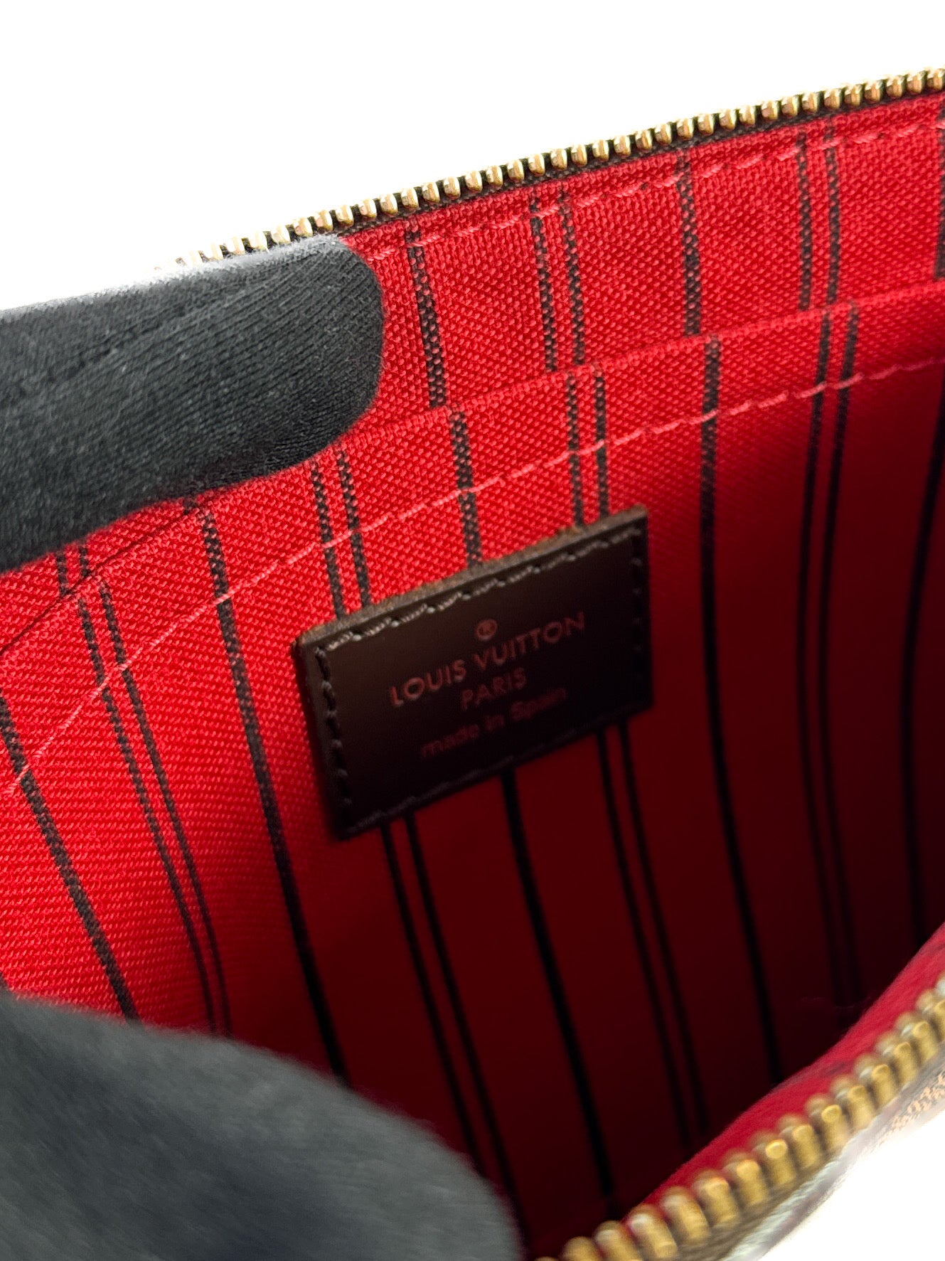 Louis Vuitton damier ebene neverfull pouch GI0125