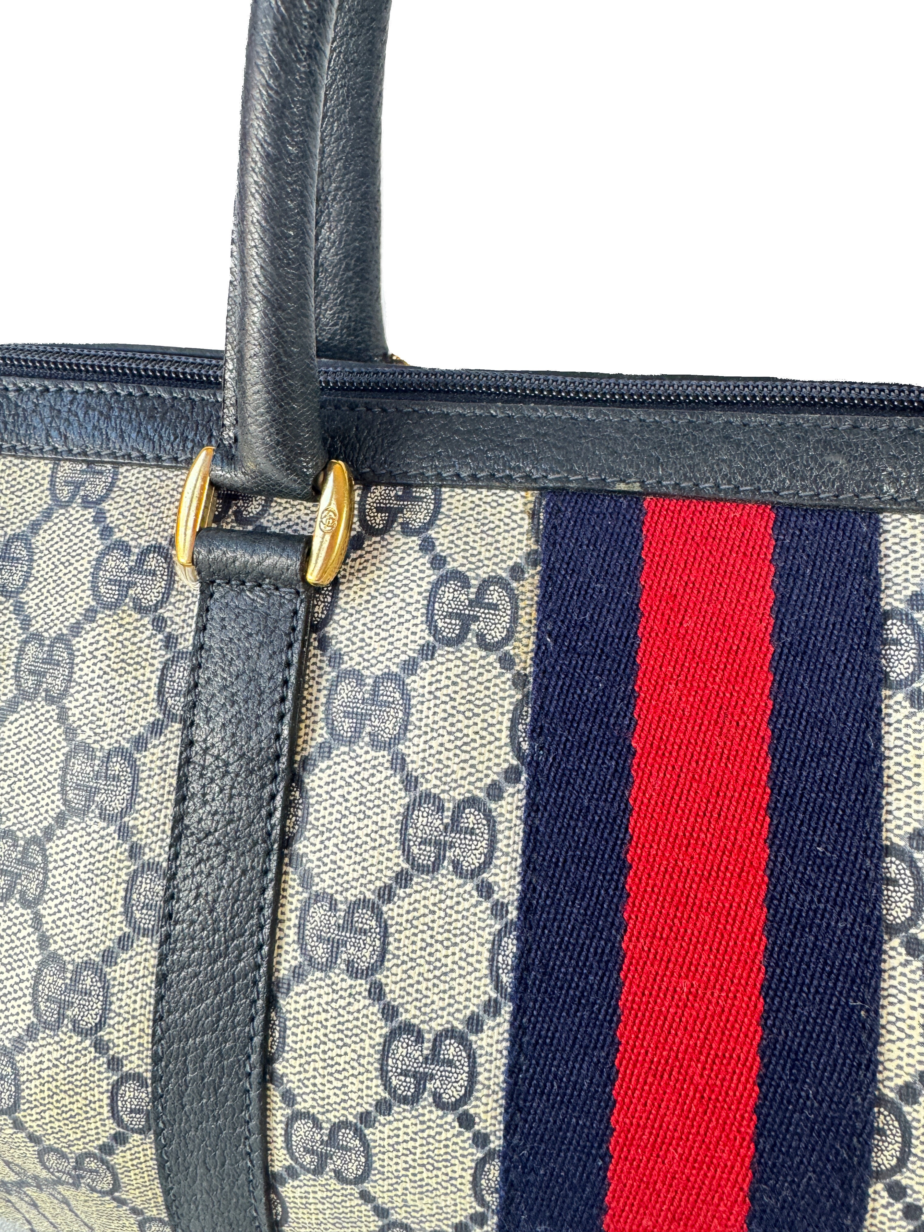 Gucci navy vintage boston bag 39-02-007