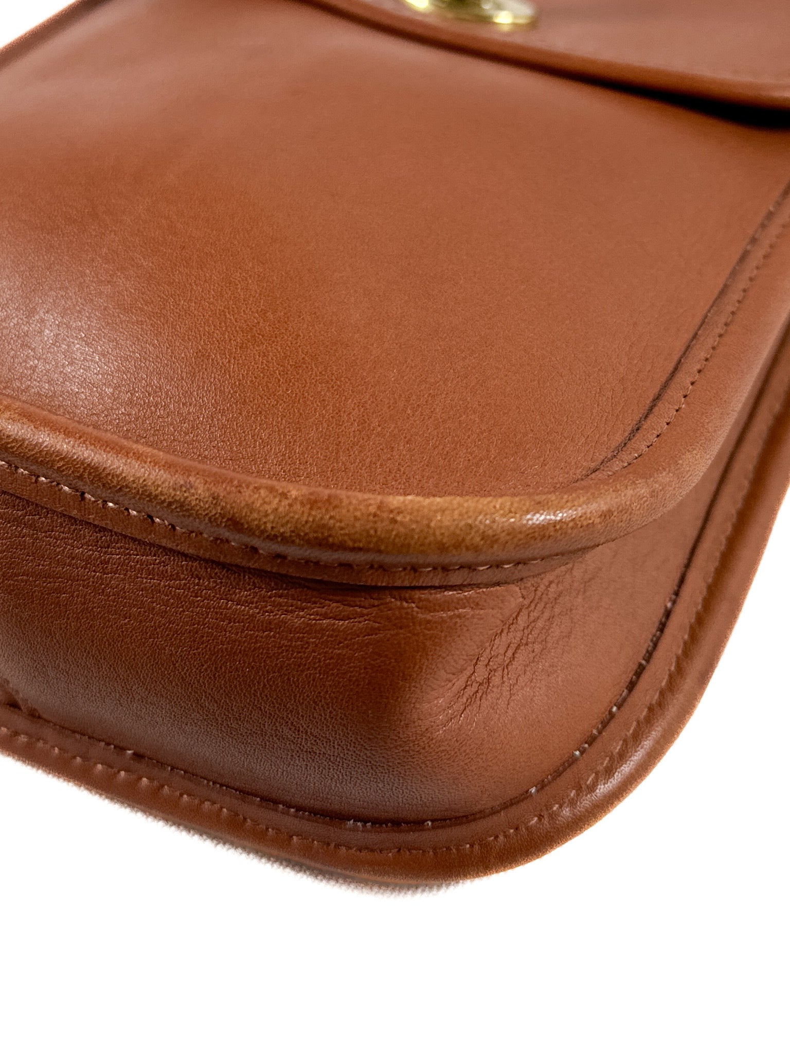 Coach brown leather vintage sidepack crossbody