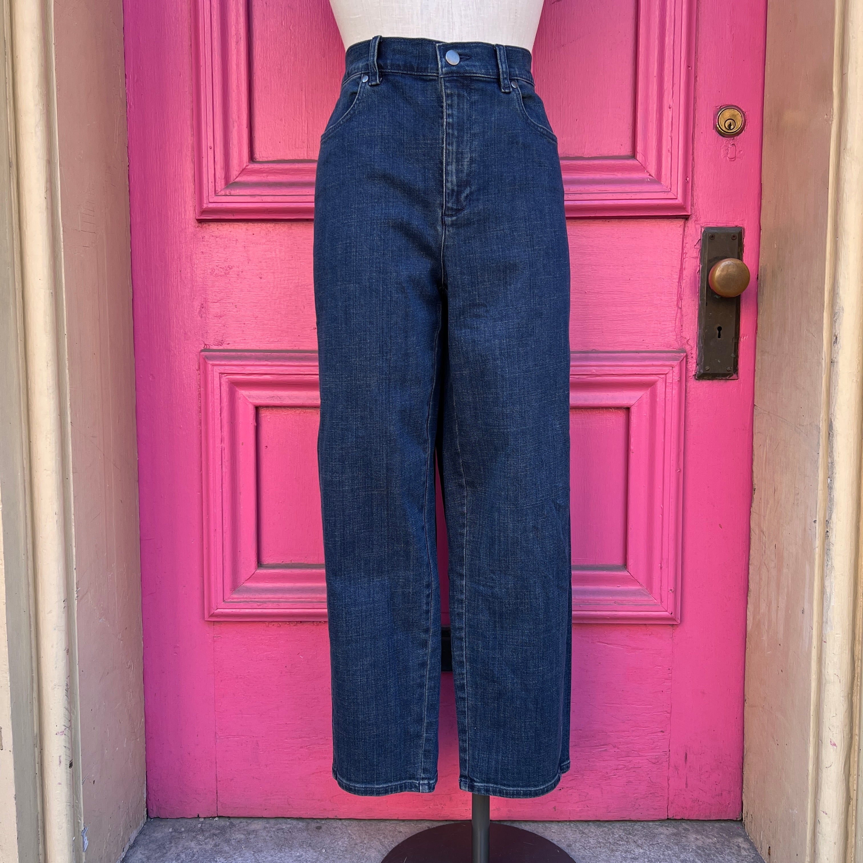 Eileen Fisher ankle lantern jeans size L NWT