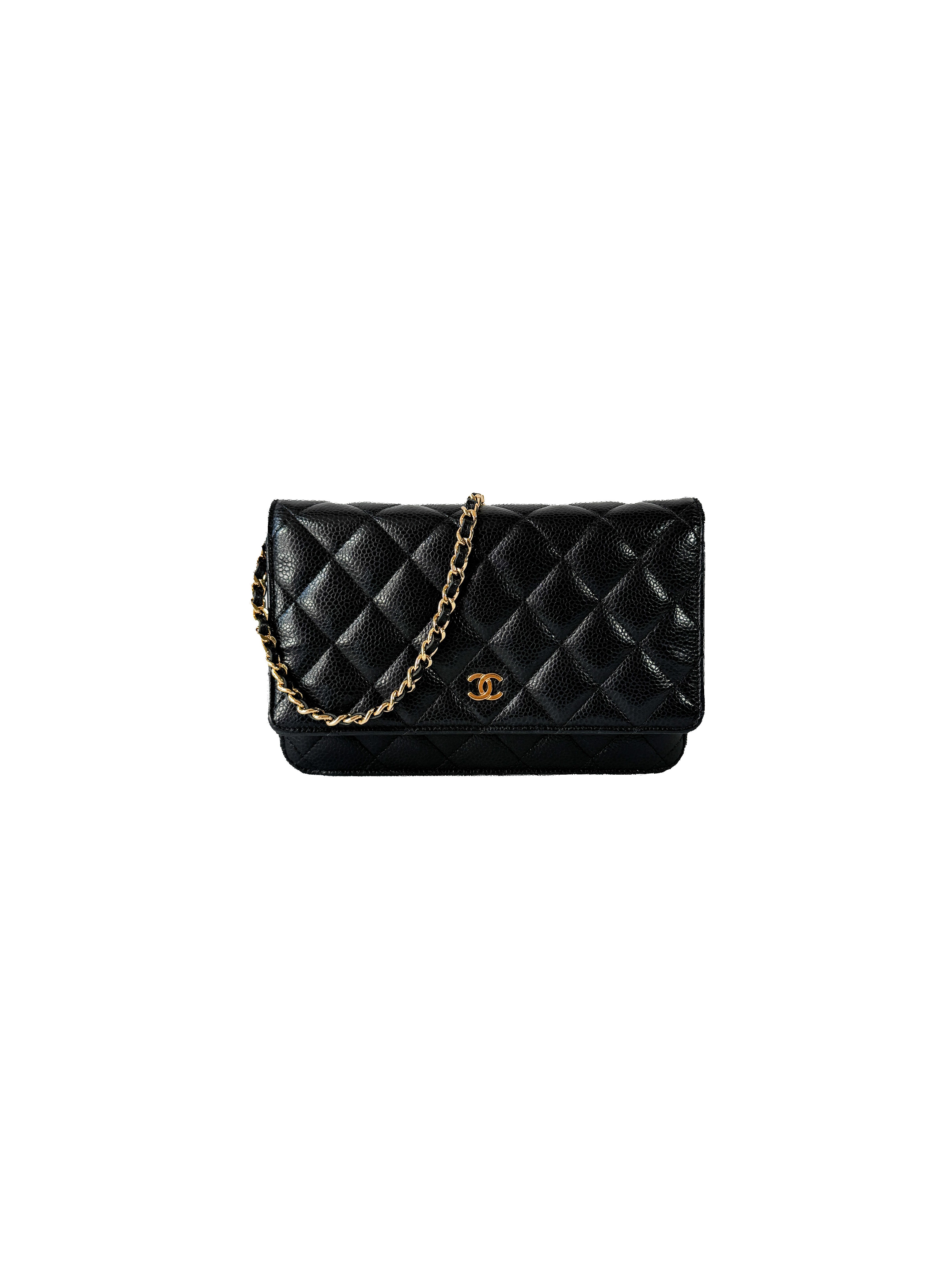 Chanel black caviar leather WOC 26009956