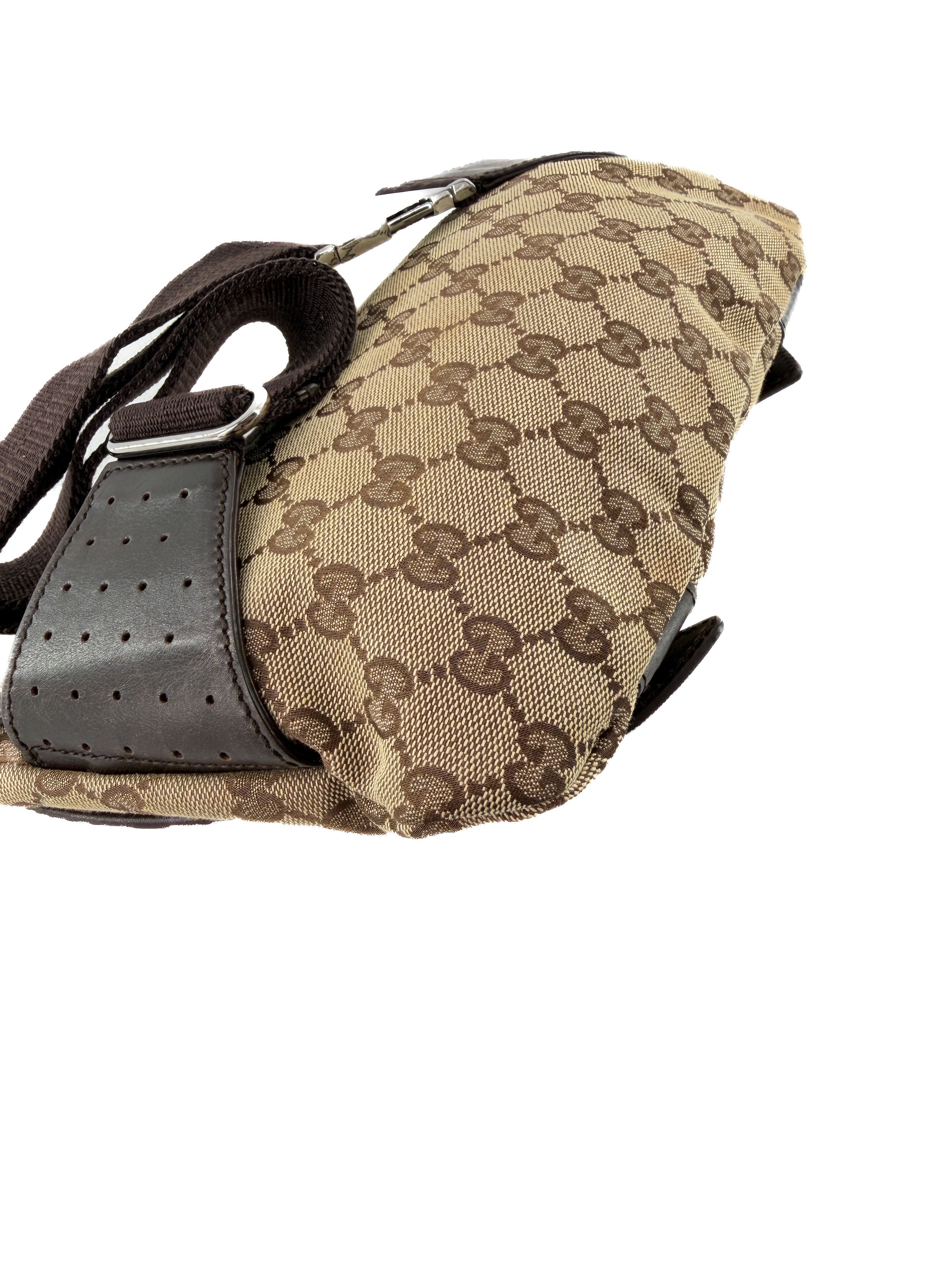 Gucci brown perforated sig. belt bag 145851 492695