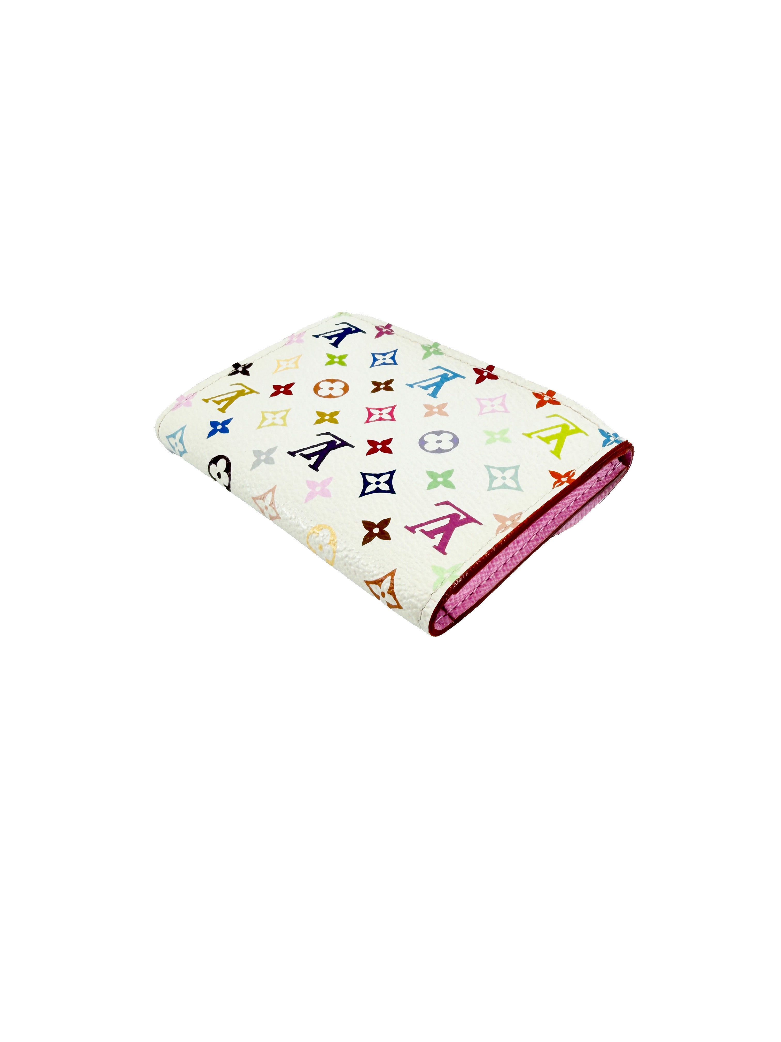 Louis Vuitton white multicolor card wallet CA2069
