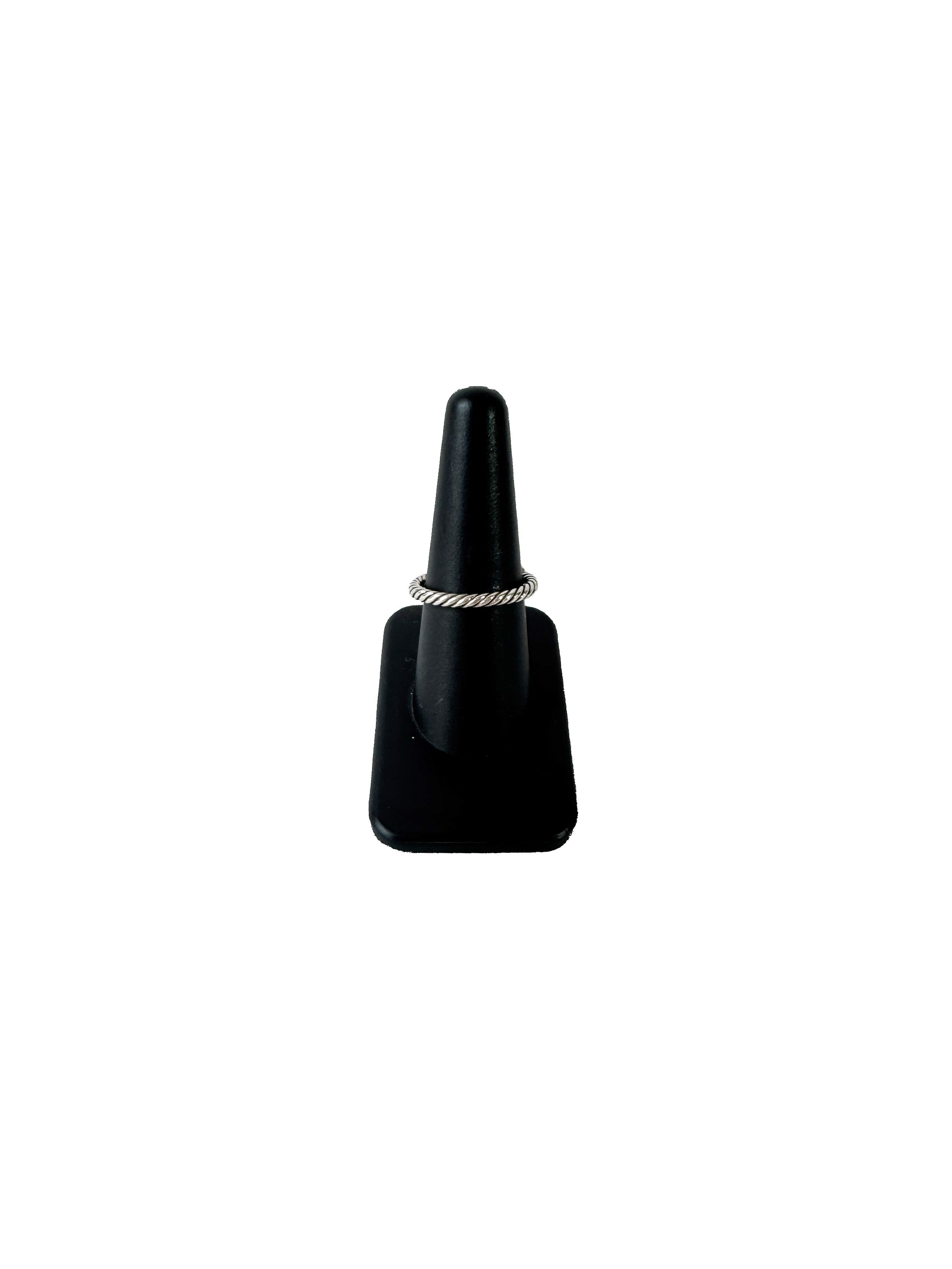David Yurman sterling silver, yellow gold, diamond petite Helena ring