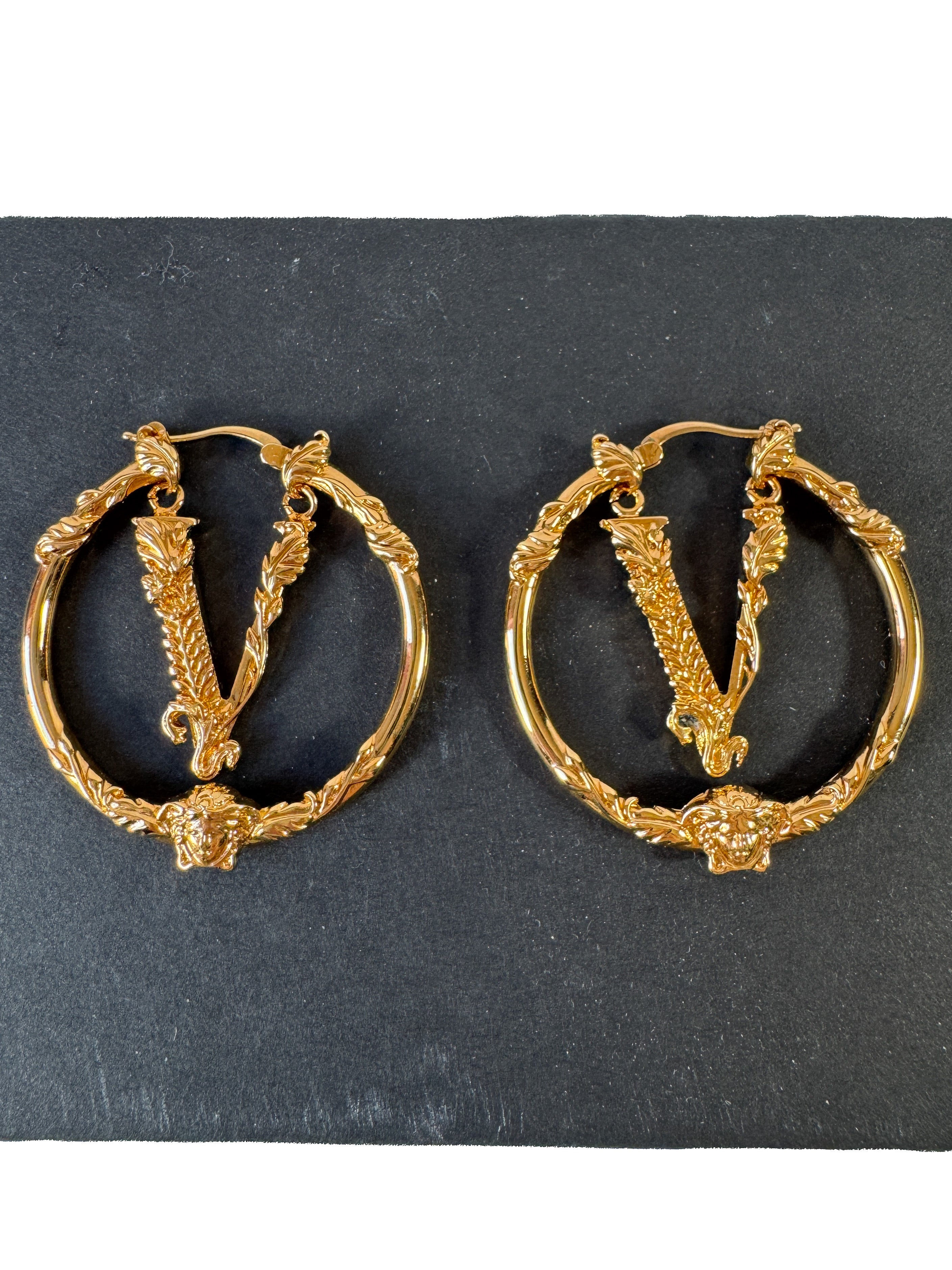 Versace Virtus Hoop Earrings