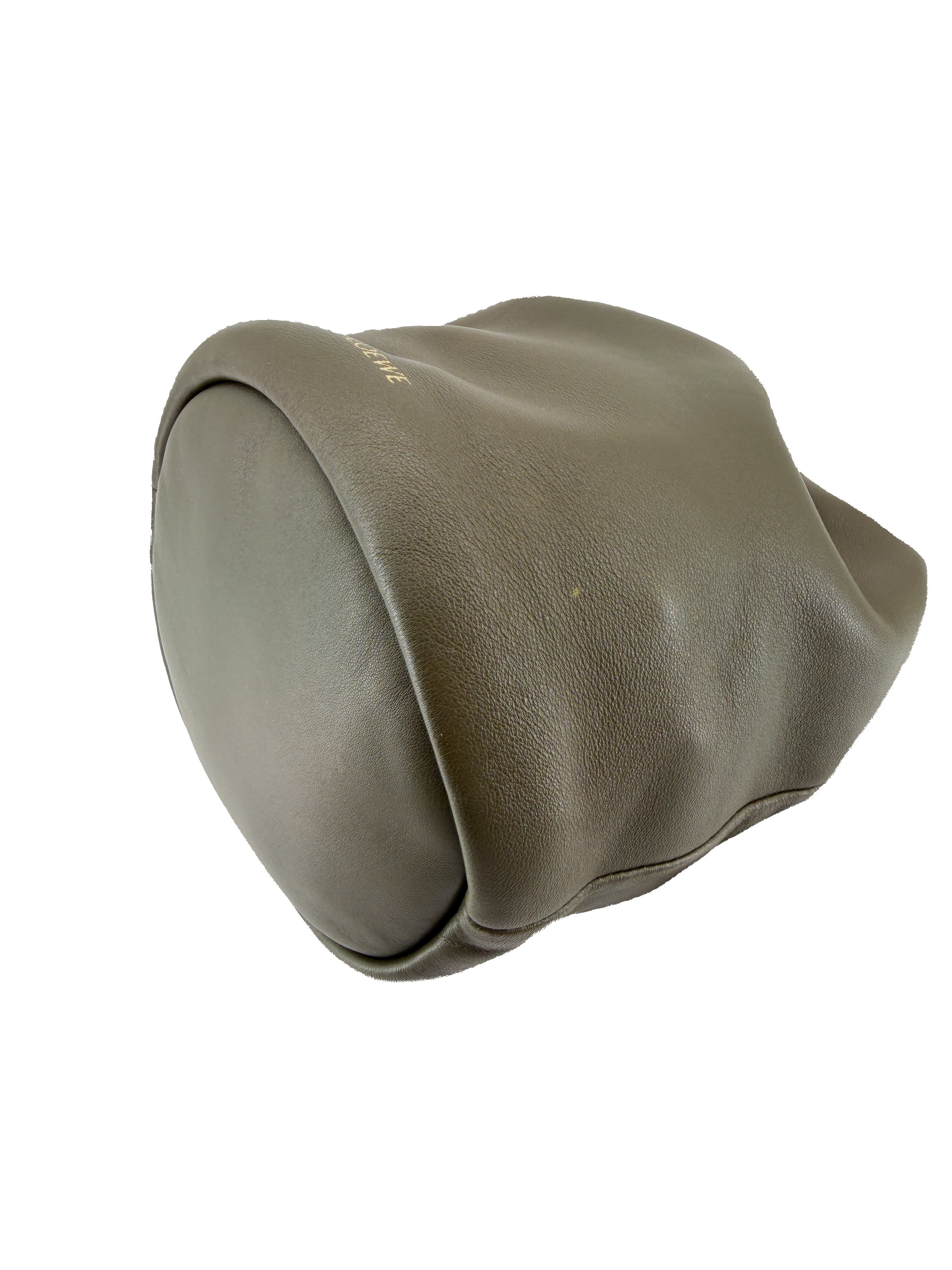Loewe olive Flamenco bucket bag 252415