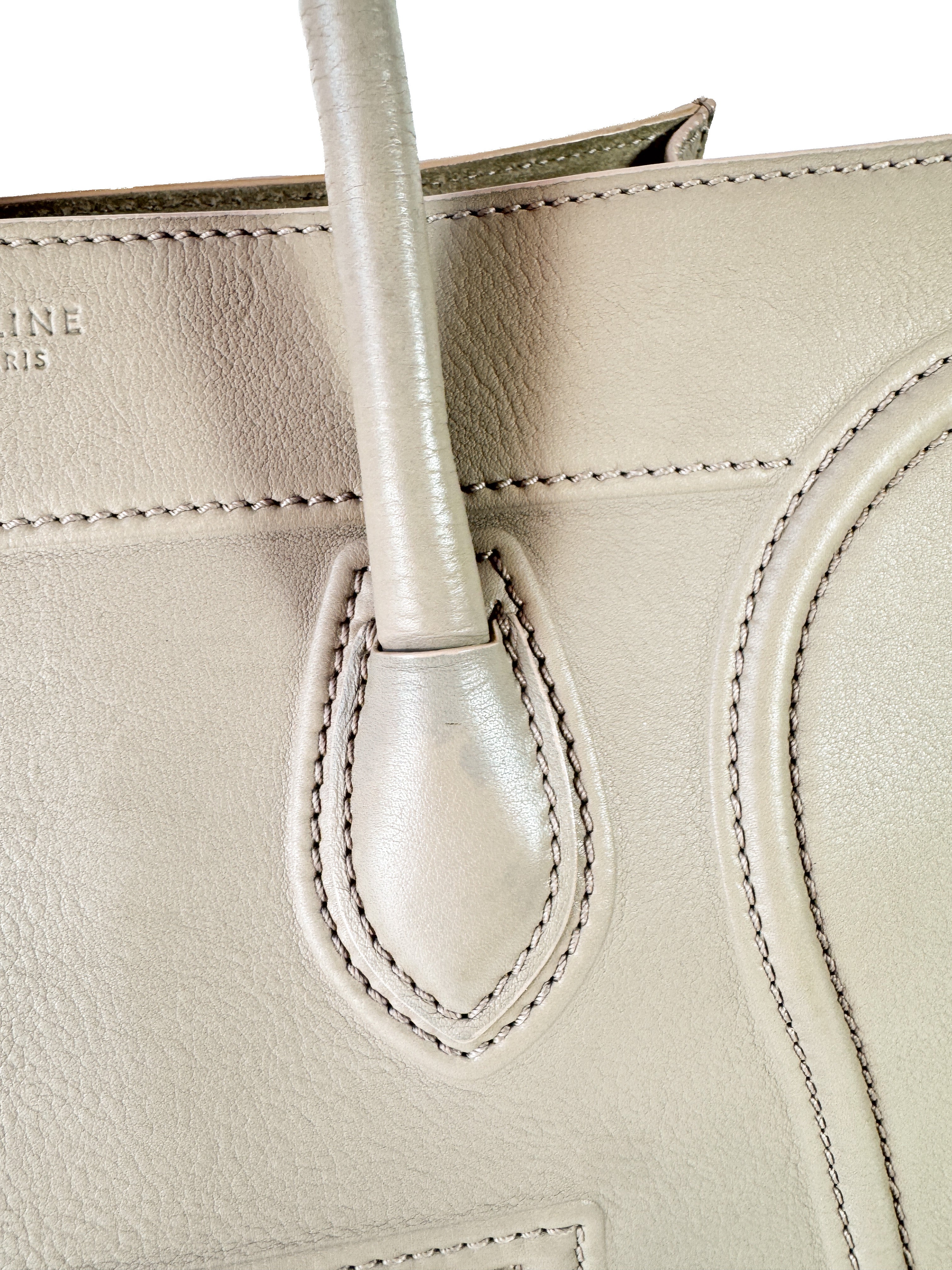 Celine beige leather Phantom bag S-GU-0122