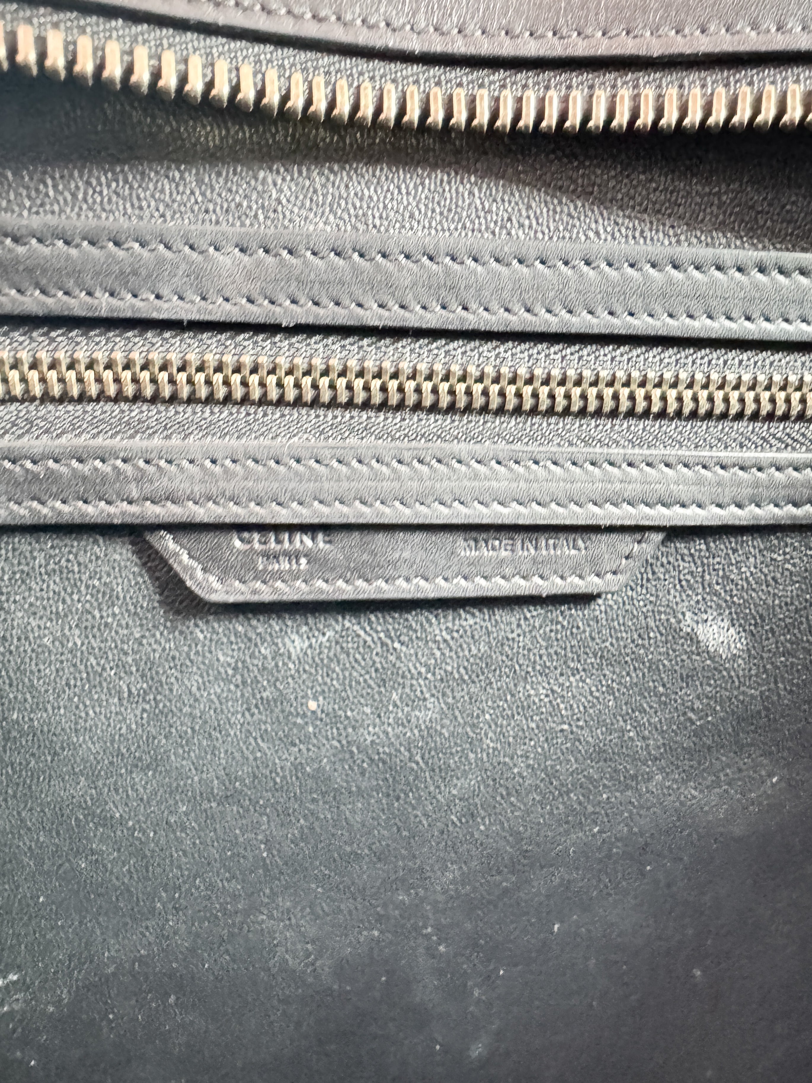 Celine Tricolor cream/black/brown Luggage Bag Leather Mini F-CU-0144