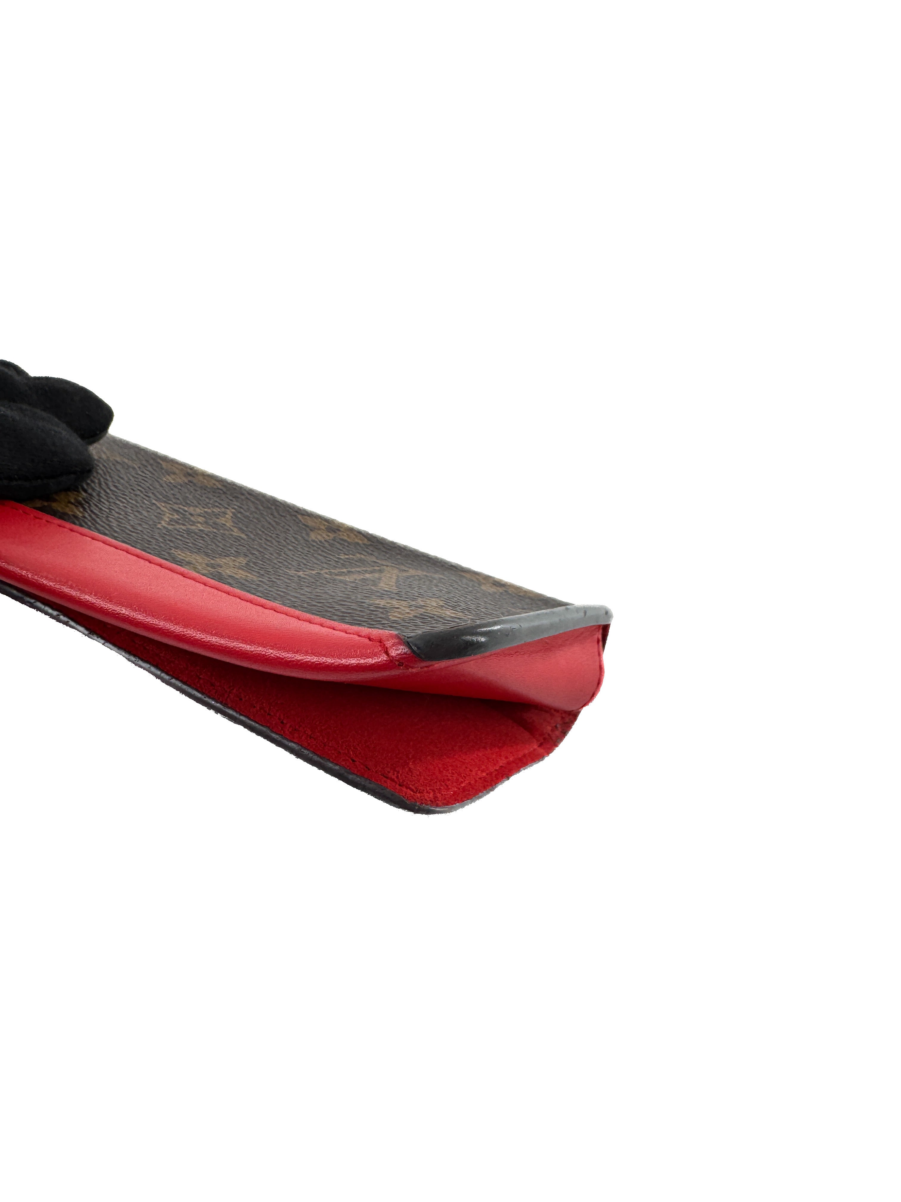 Louis Vuitton monogram/red eyeglass case SP4149