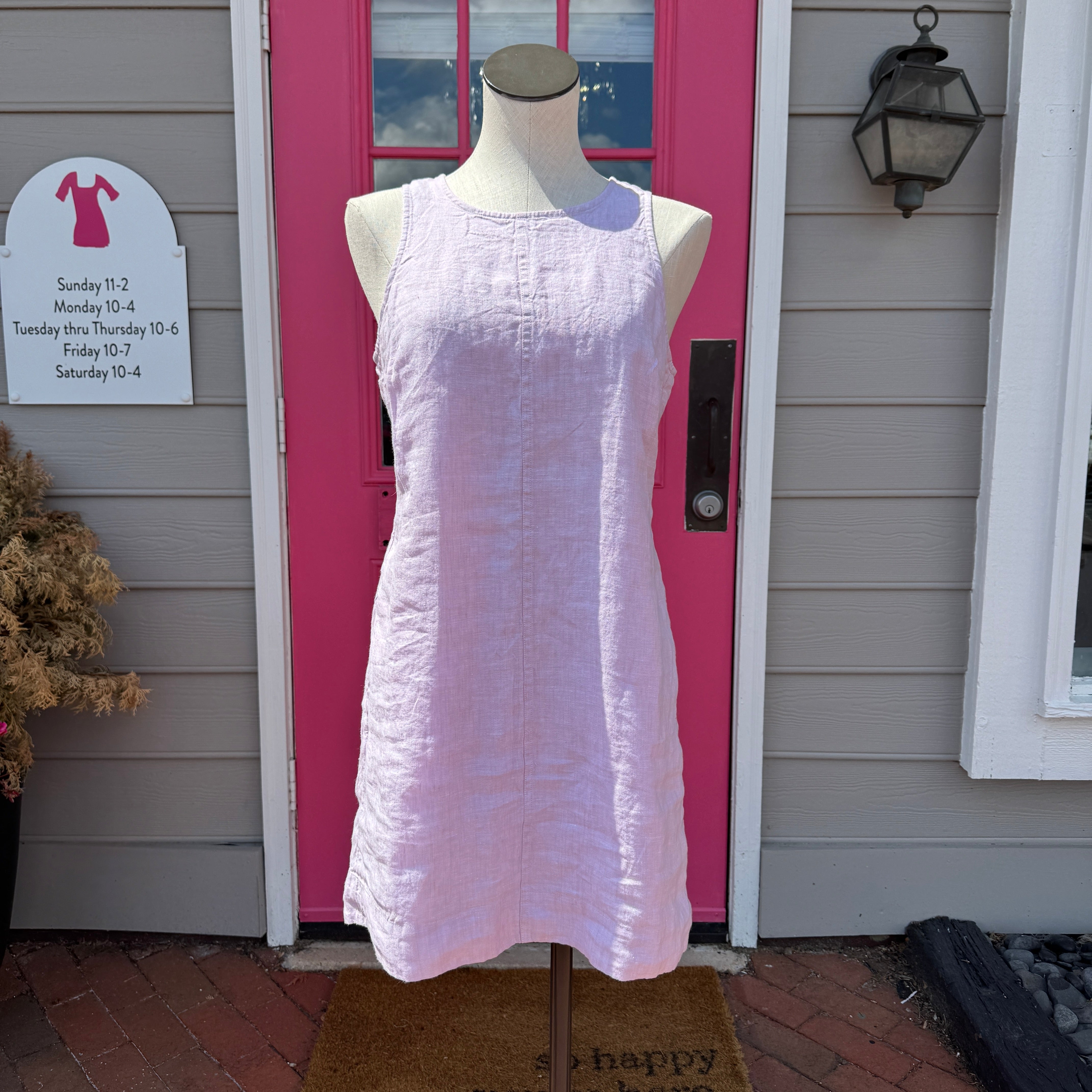 J. Crew light pink linen tank dress size S Petite NWT