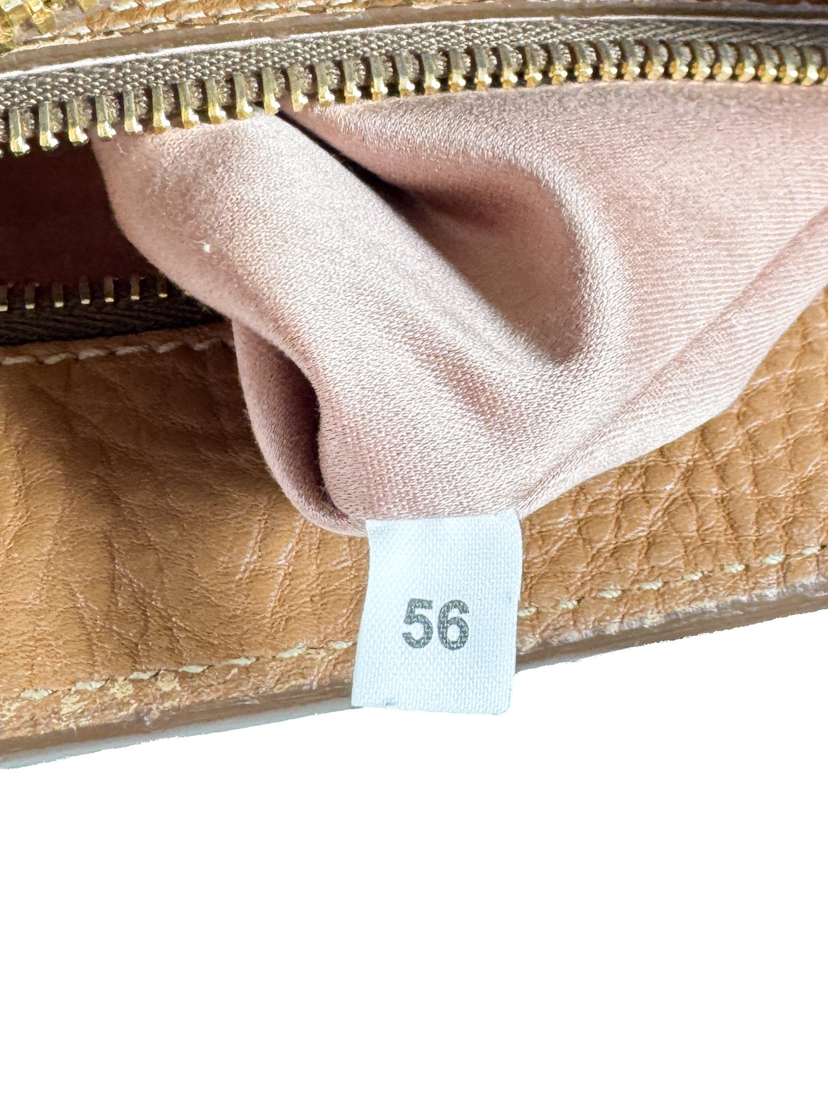 Miu Miu brown pebbled leather tote 56