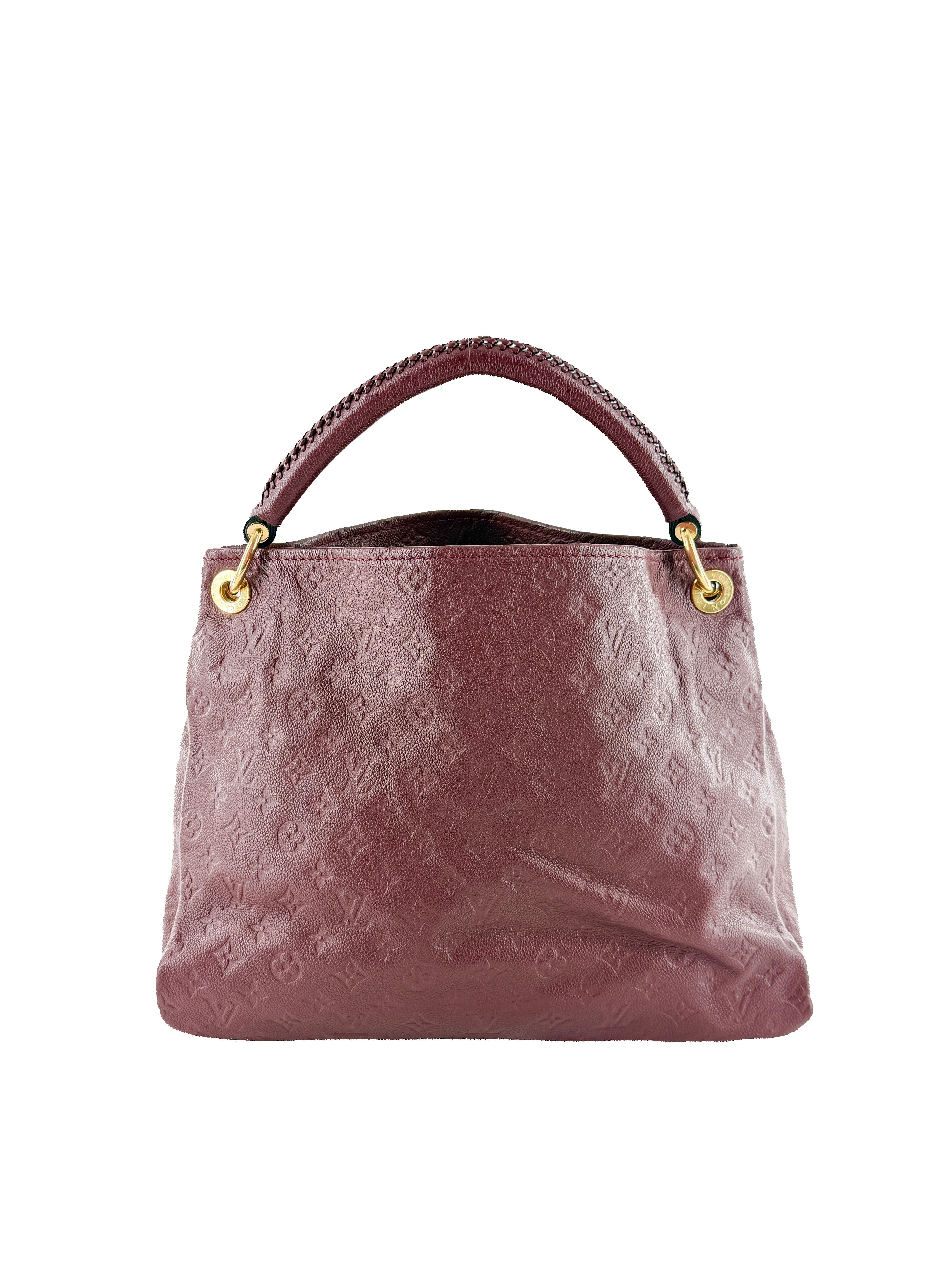 Louis Vuitton monogram empreinte leather dark red Artsy MM TR3151