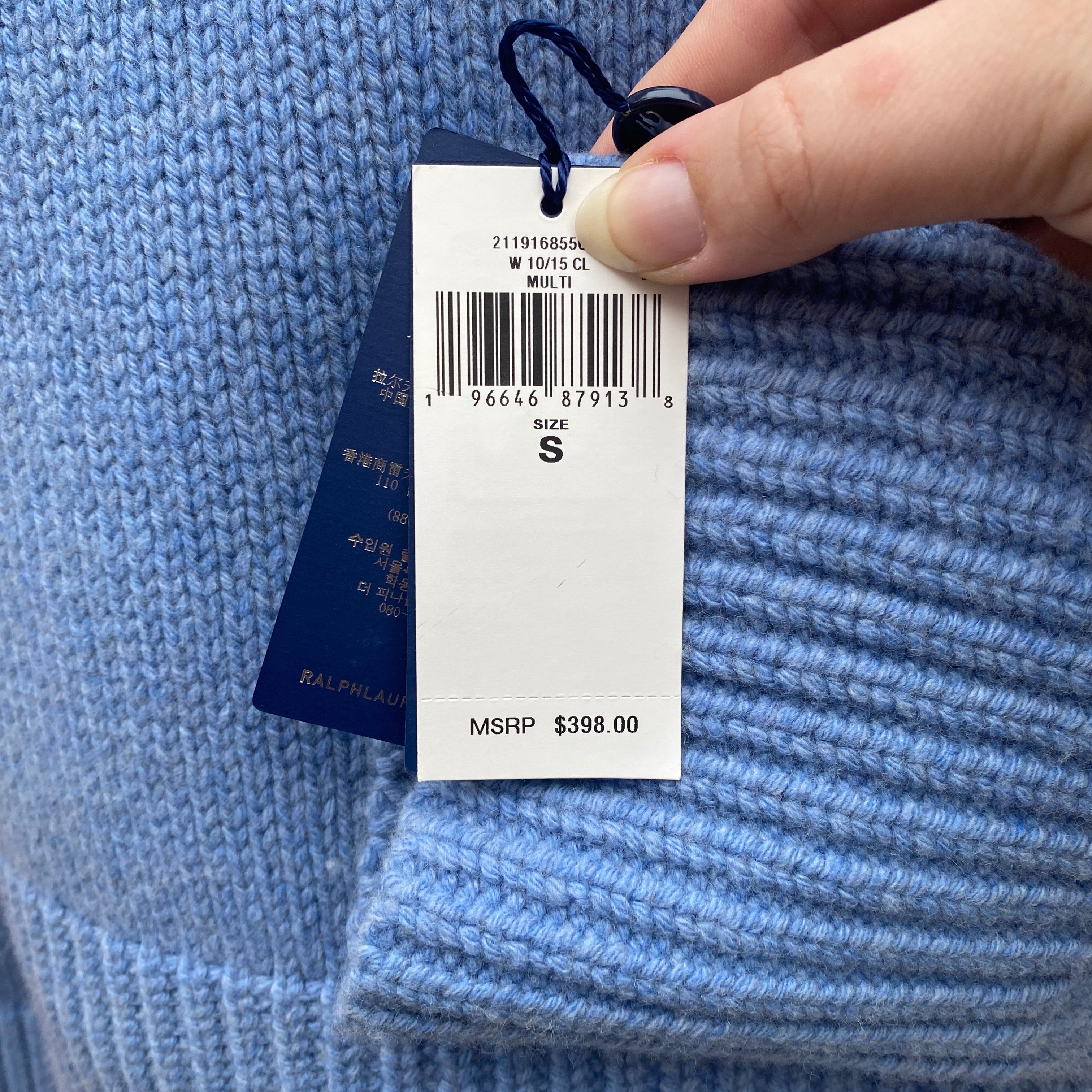 Polo Ralph Lauren blue sweaters size S NWT