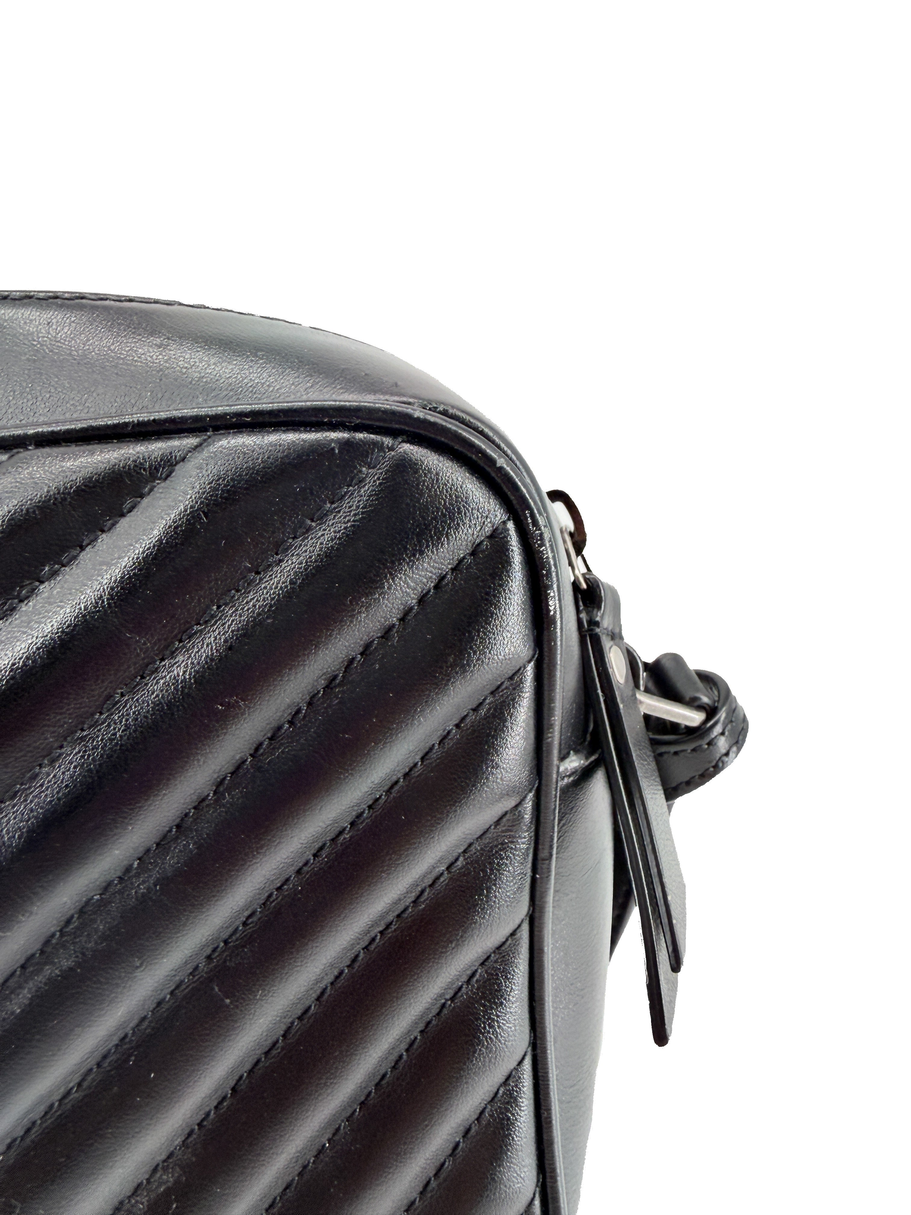 Saint Laurent black leather Lou quilted camera bag GUE612544-0222