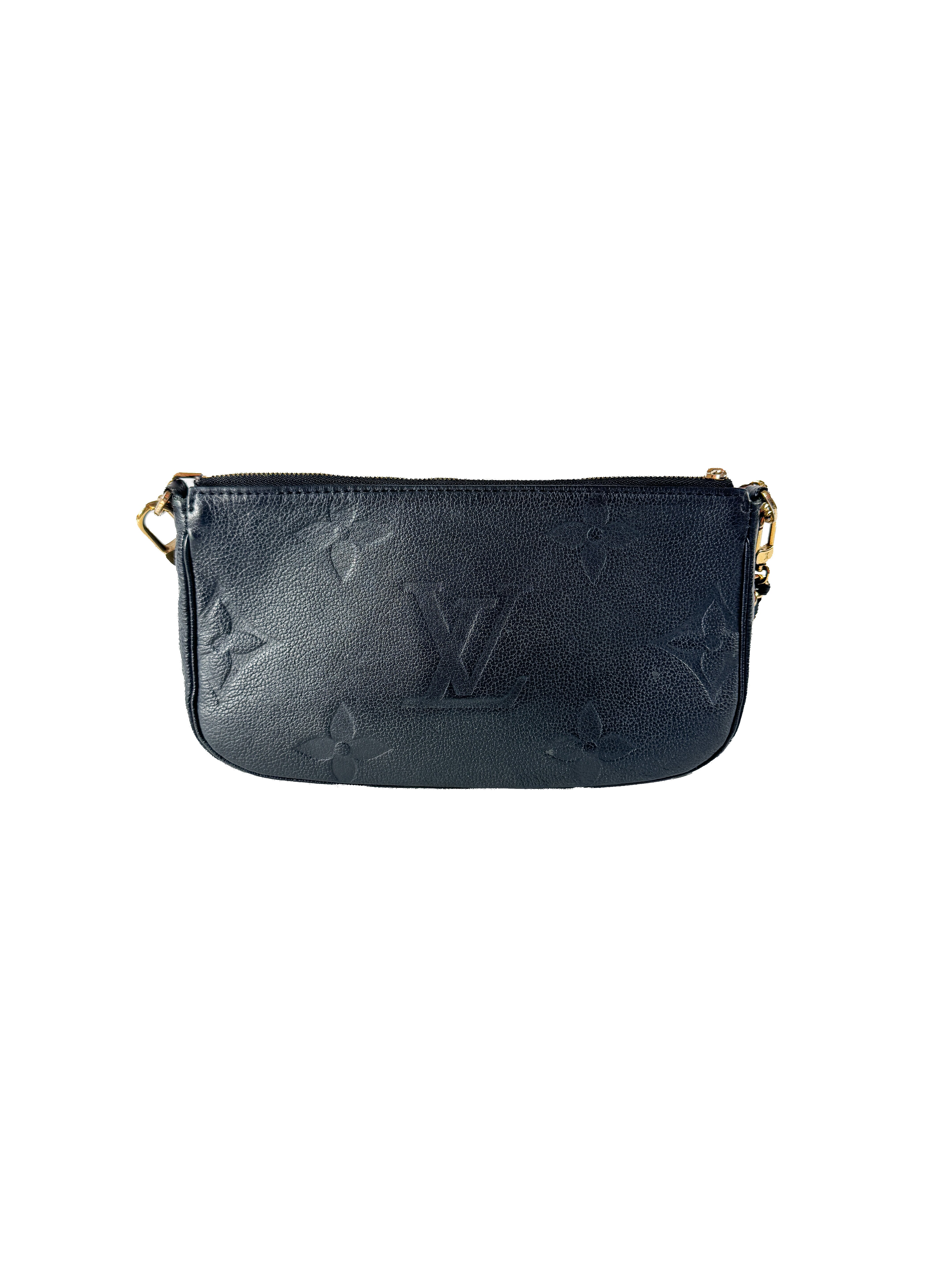 Louis Vuitton black empreinte giant multi pochette accessories (NFC)