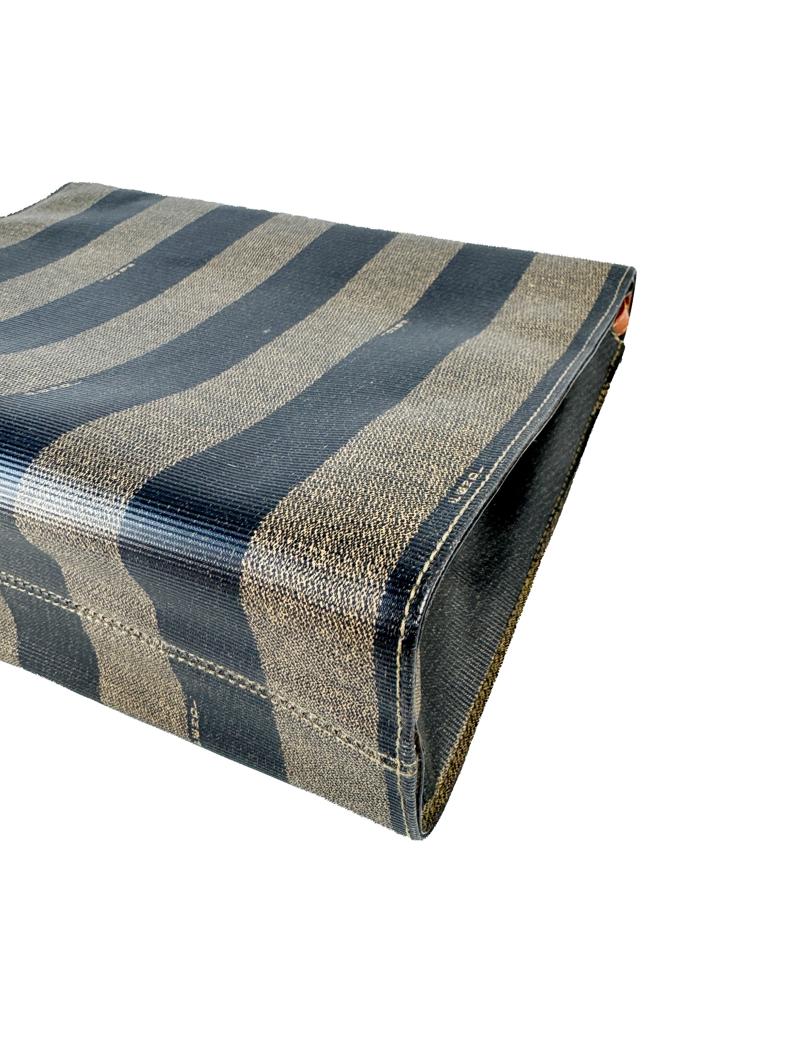 Fendi pequin striped vintage shoulder bag 211 26001068 *as is*