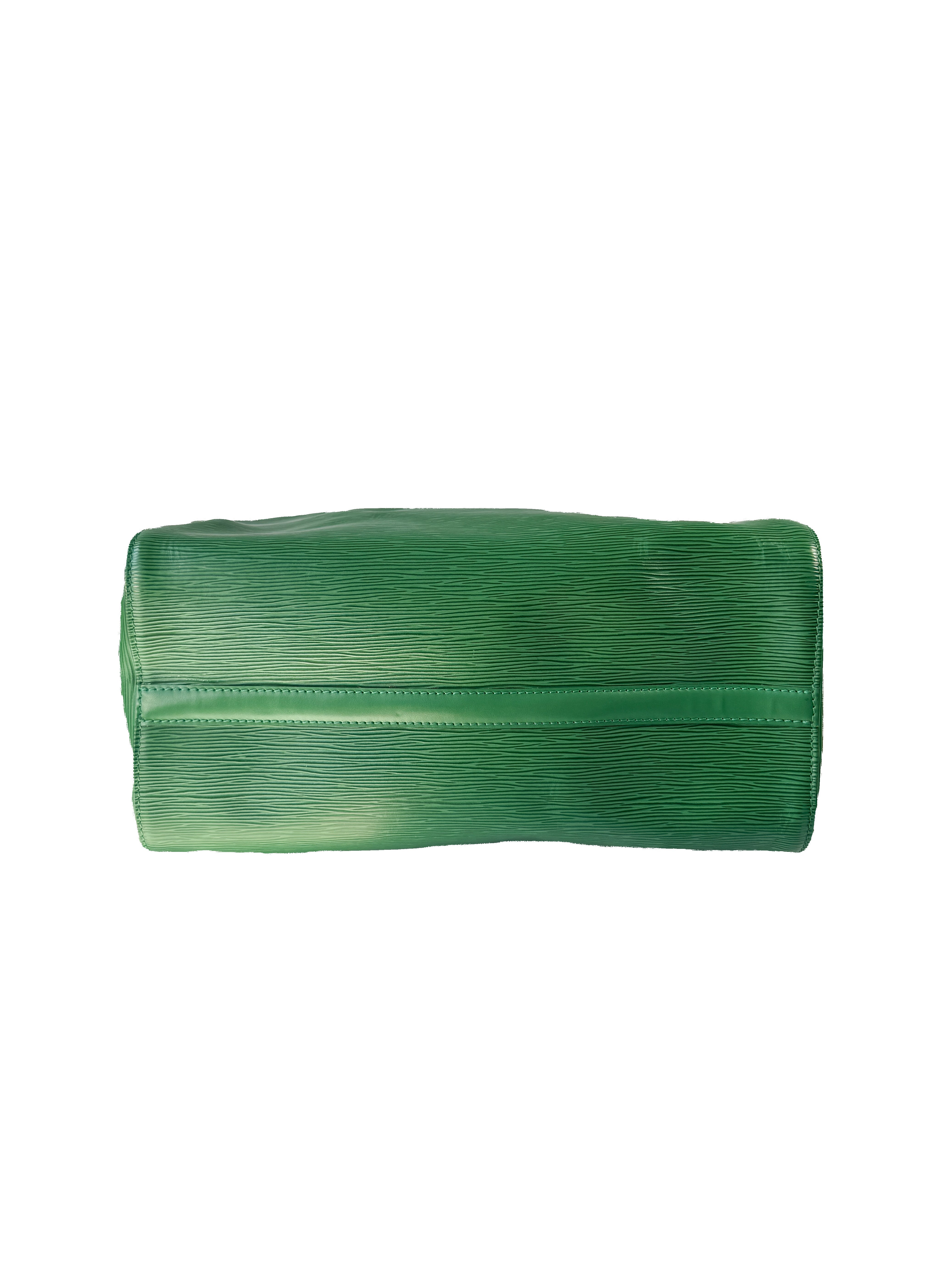 Louis Vuitton Borneo green epi speedy 35 VI0934