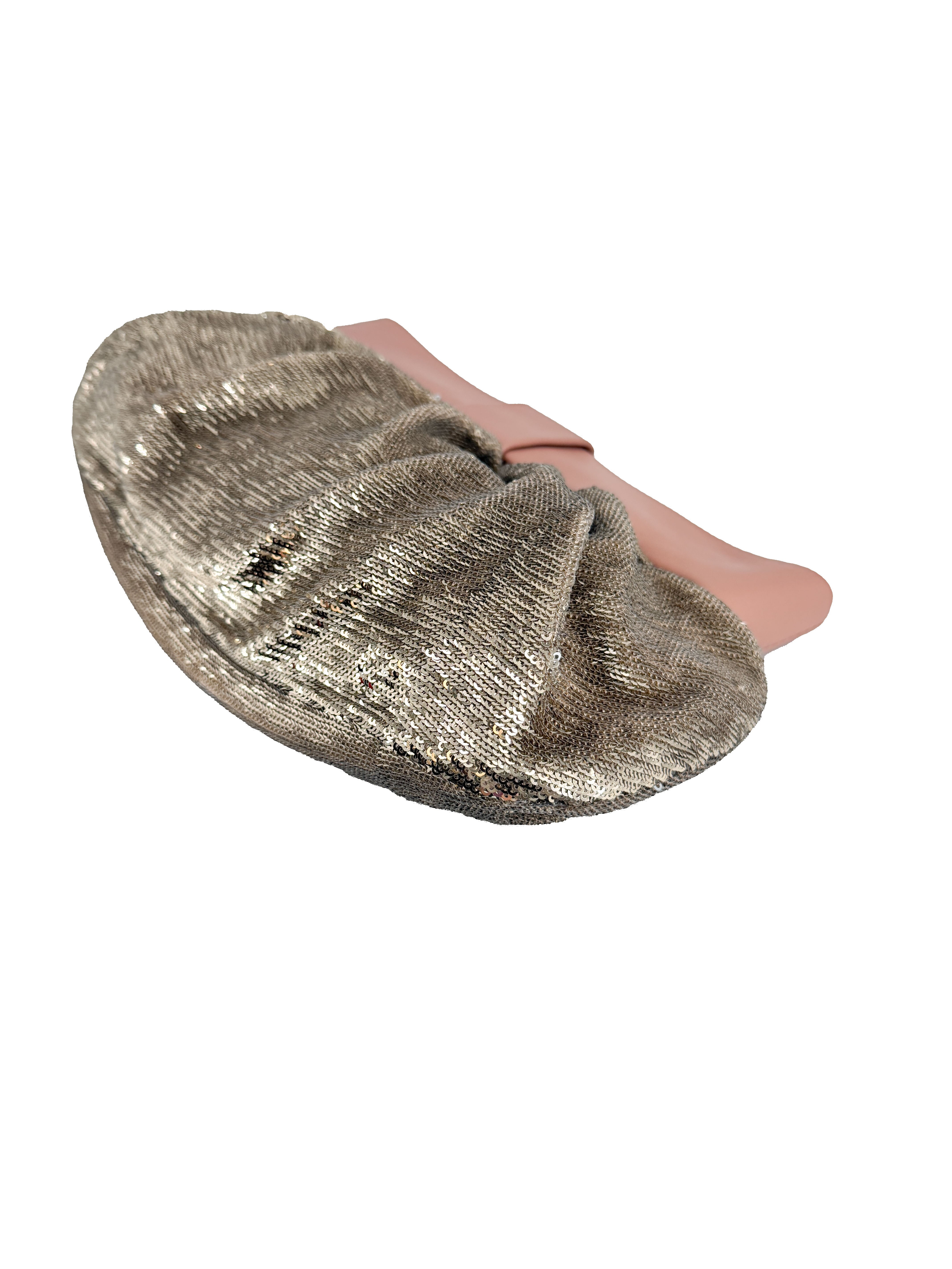 Valentino Red pink gold sequined clutch