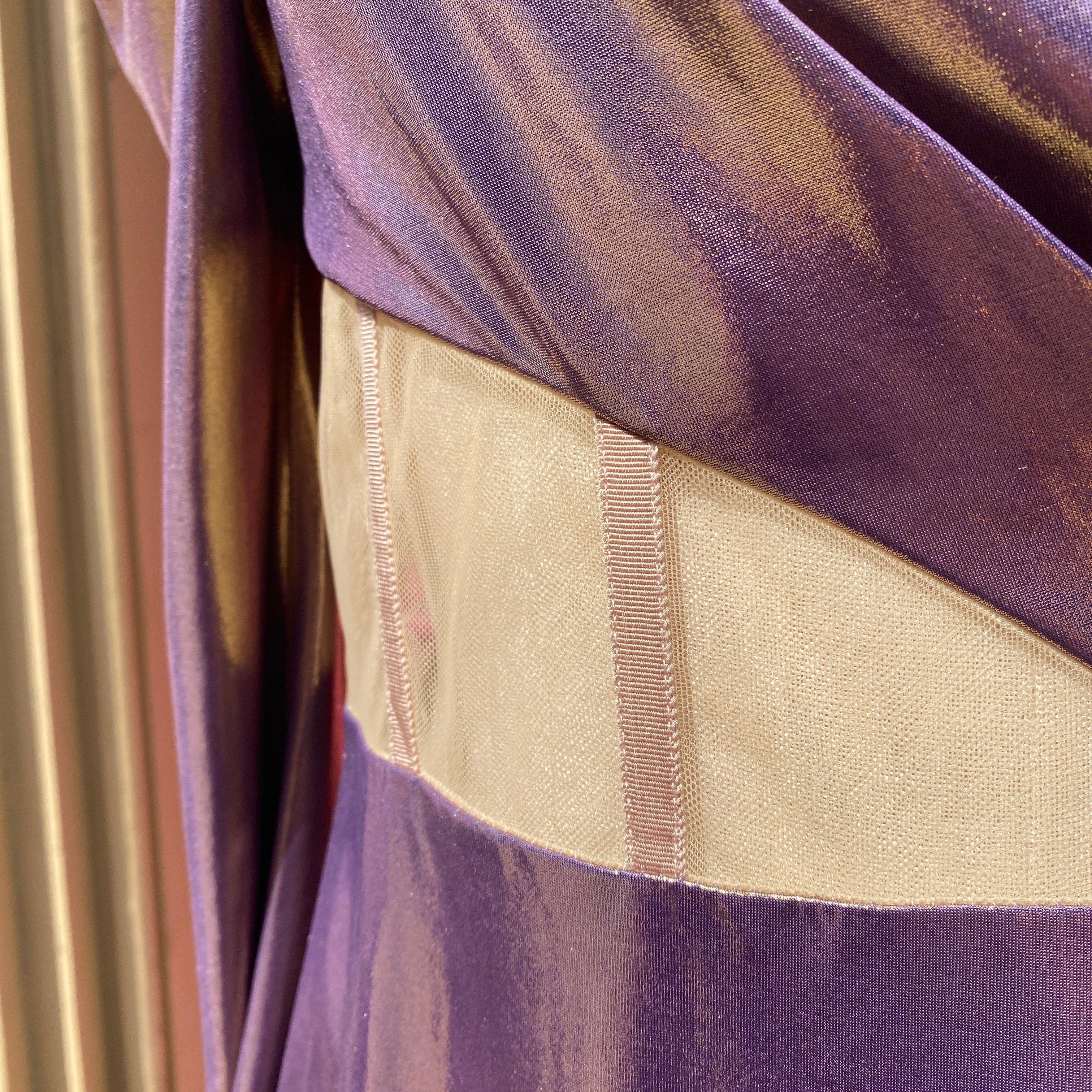 Marchesa Notte purple gold corset dress size 6 NWT retail $495 - My Girlfriend's Wardrobe LLC
