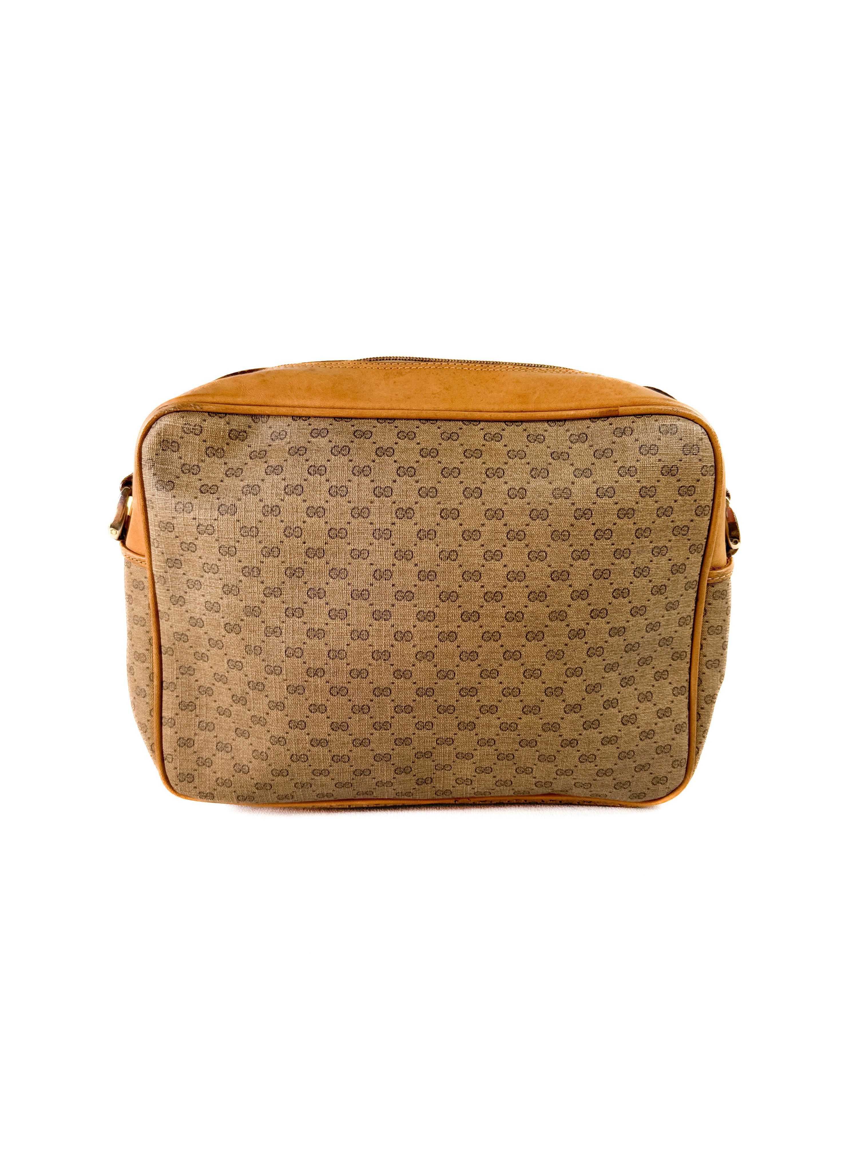 Gucci brown vintage signature crossbody