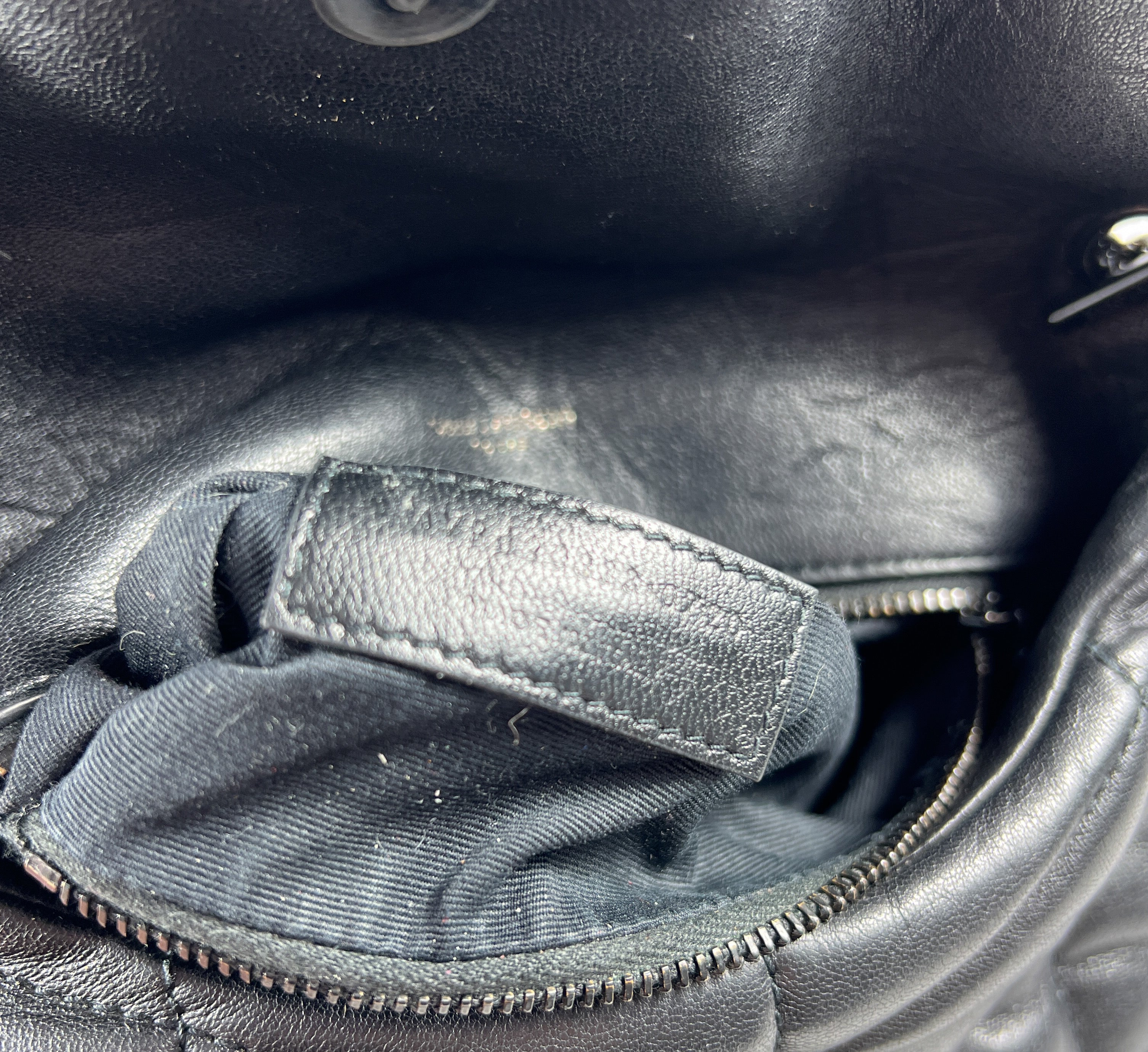 Saint Laurent black mini Lou puffer bag