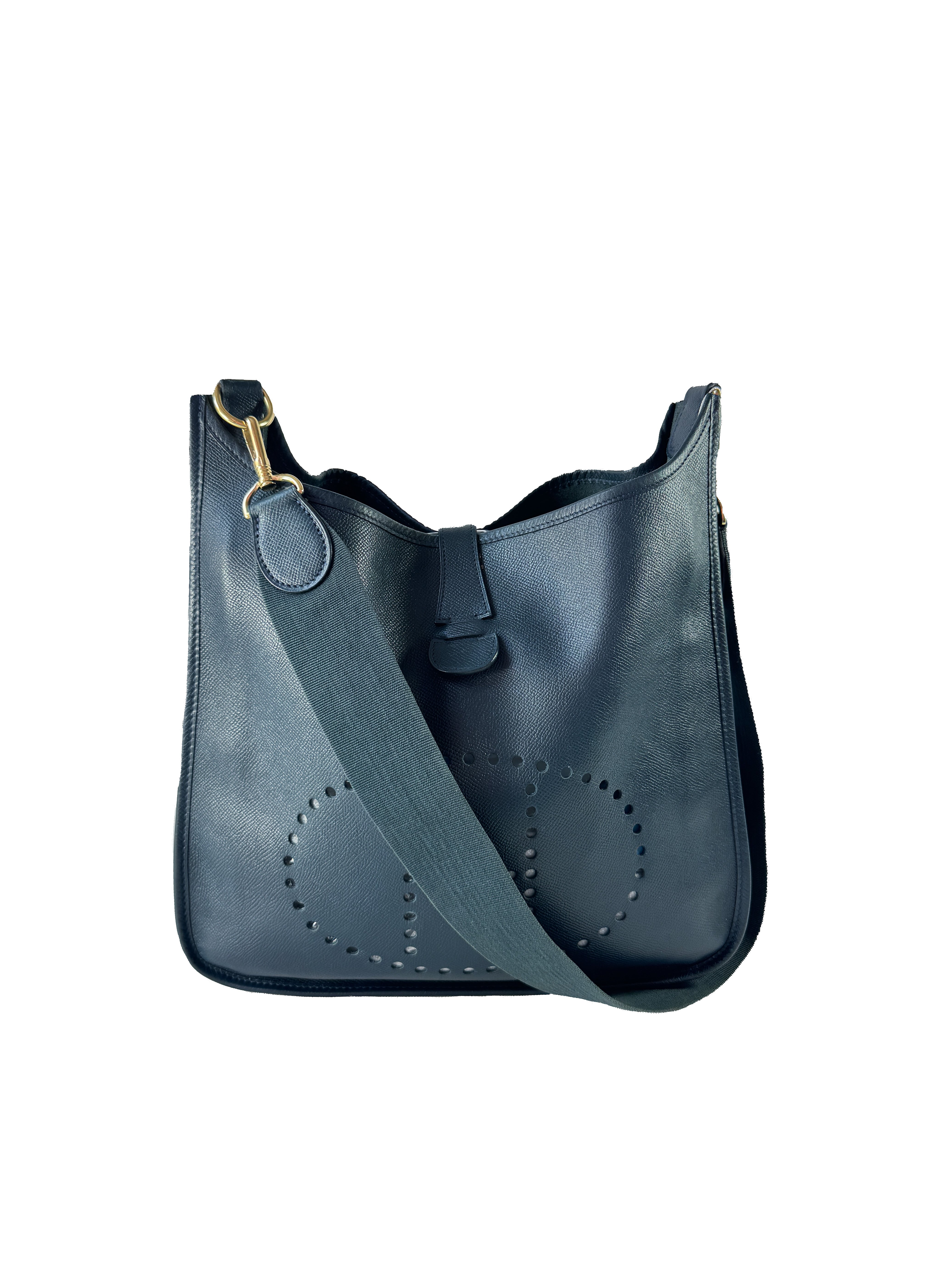 Hermès Courchevel Evelyne GM Bleu Nuit (1995)