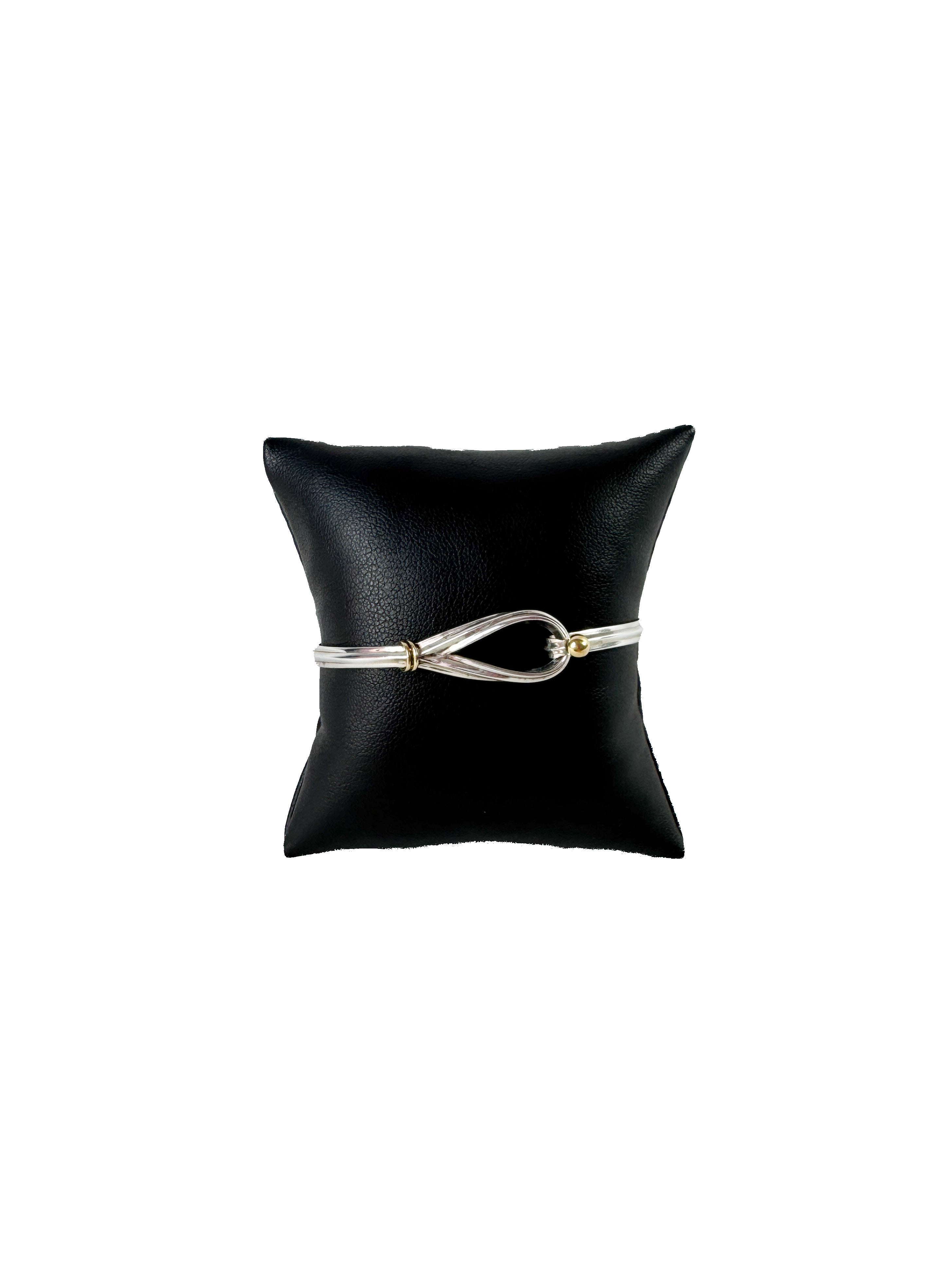 Tiffany & Co sterling silver, 14k gold vintage loop bangle