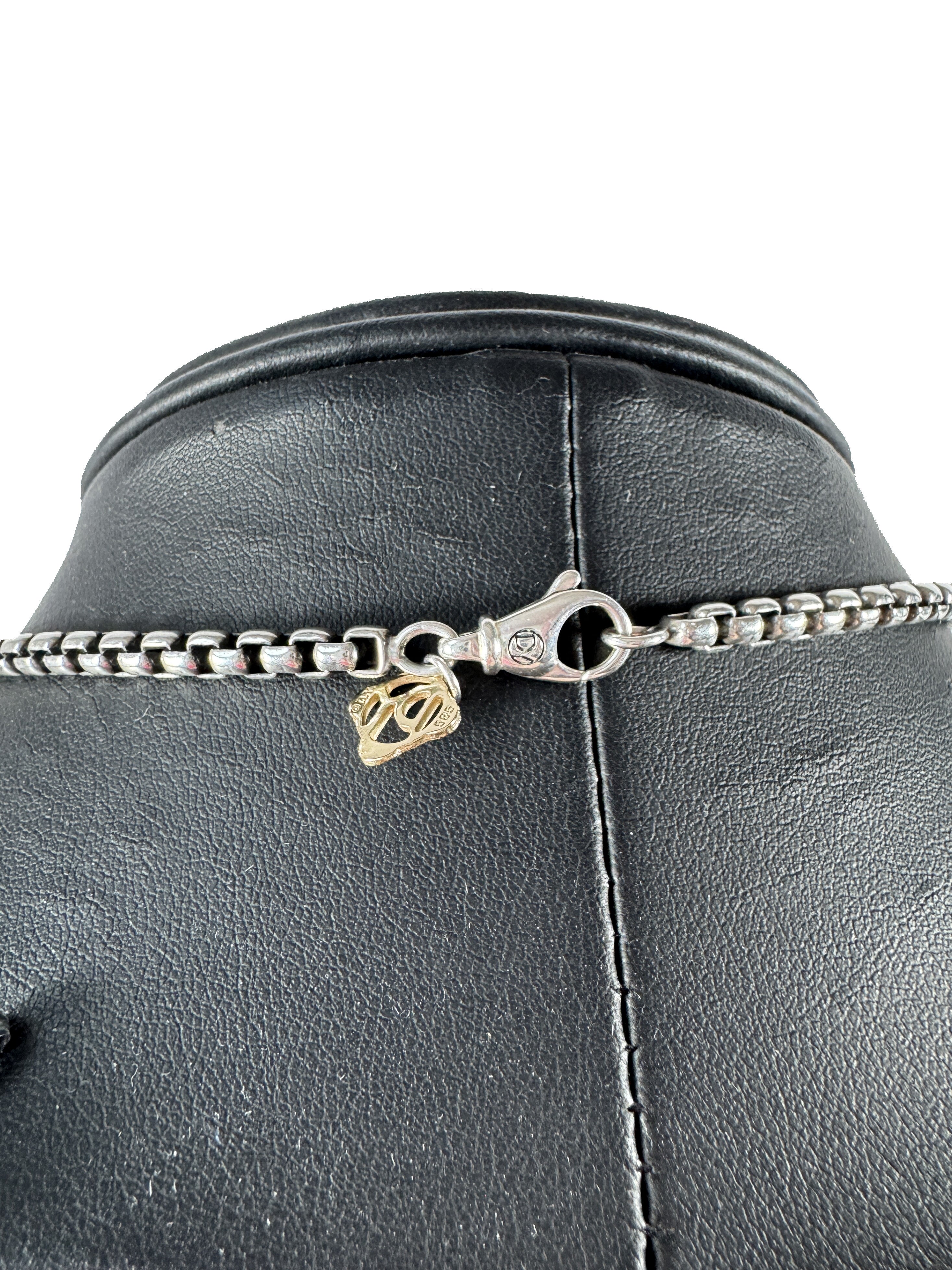 David Yurman sterling silver box chain 16" necklace