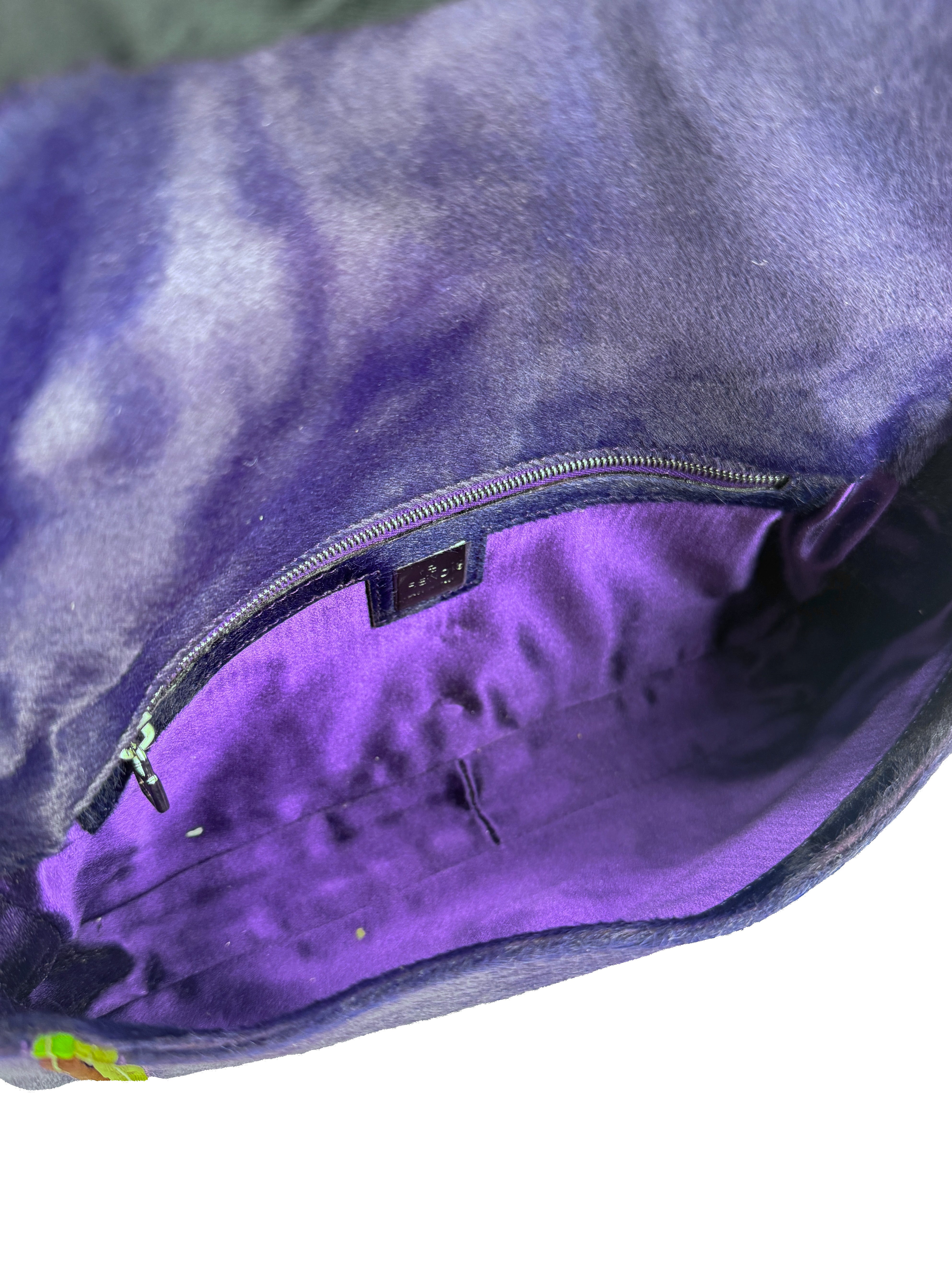 Fendi purple pony hair Baguette
