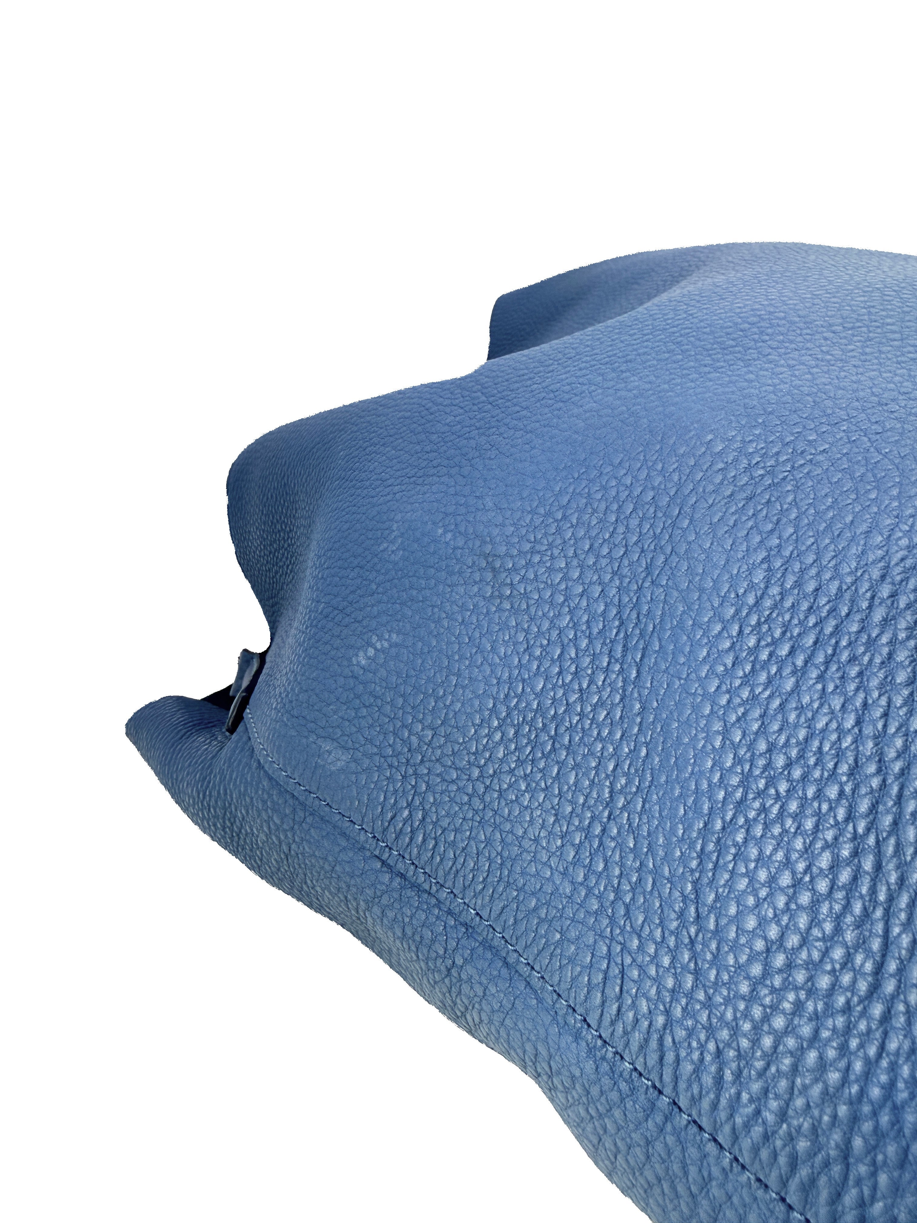 Prada blue leather slouchy Shopper tote 31